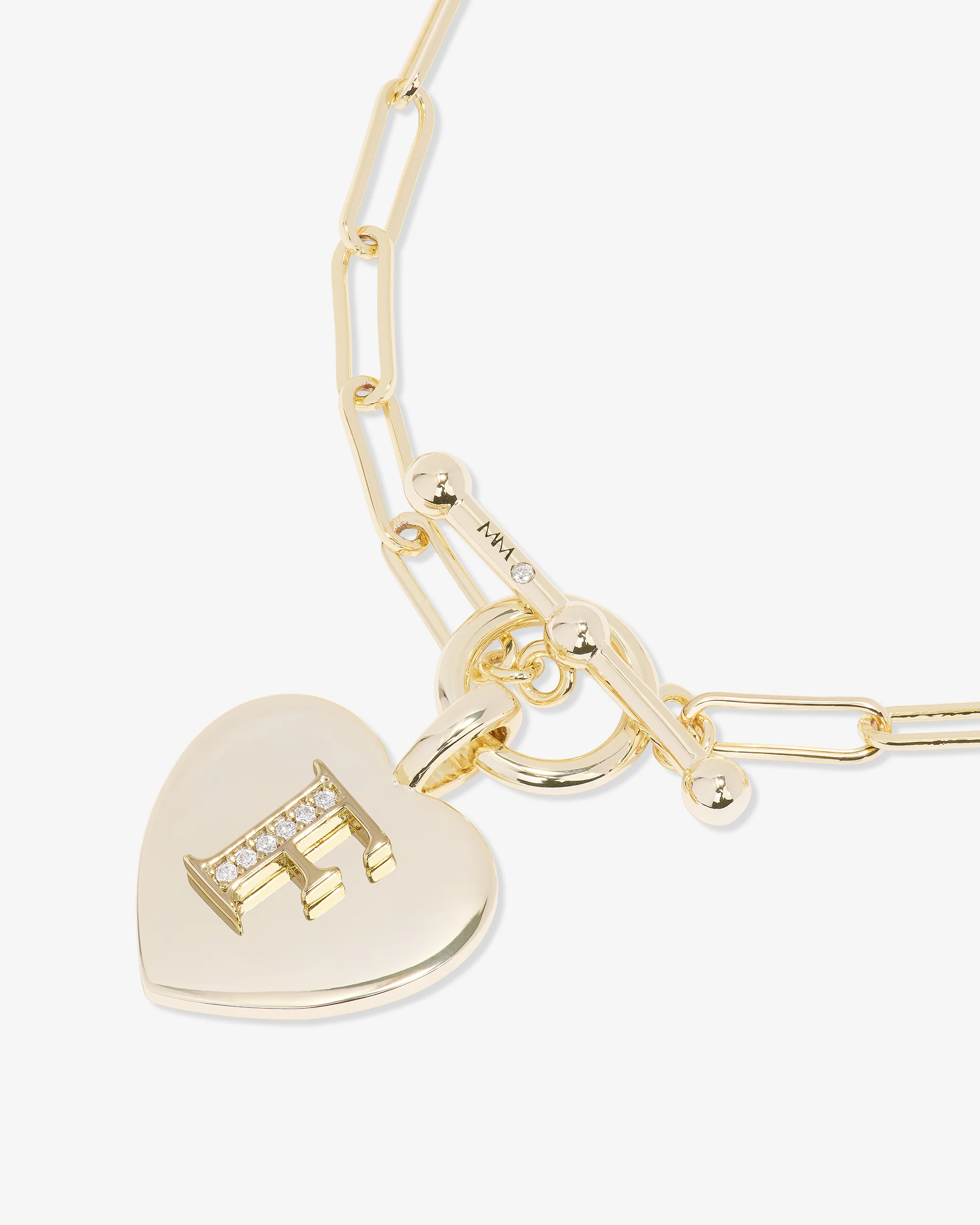Love Letters Charm Bracelet - Gold|White Diamondettes - Image 33