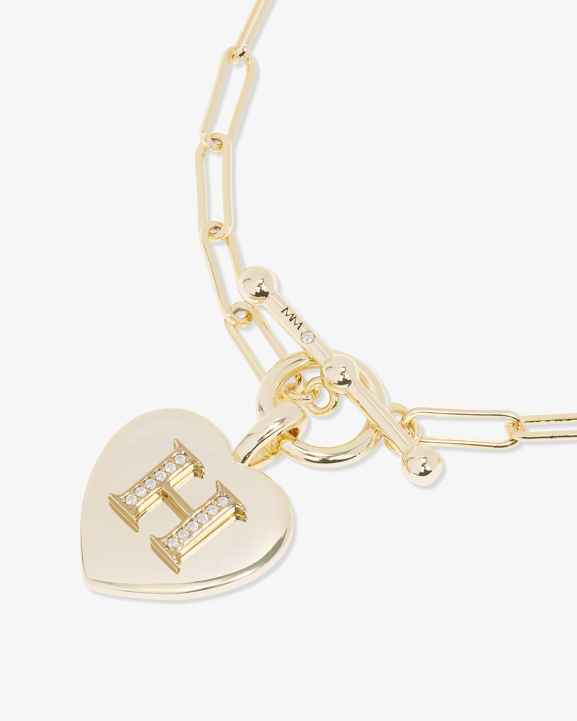 Love Letters Charm Bracelet - Gold|White Diamondettes - Image 35