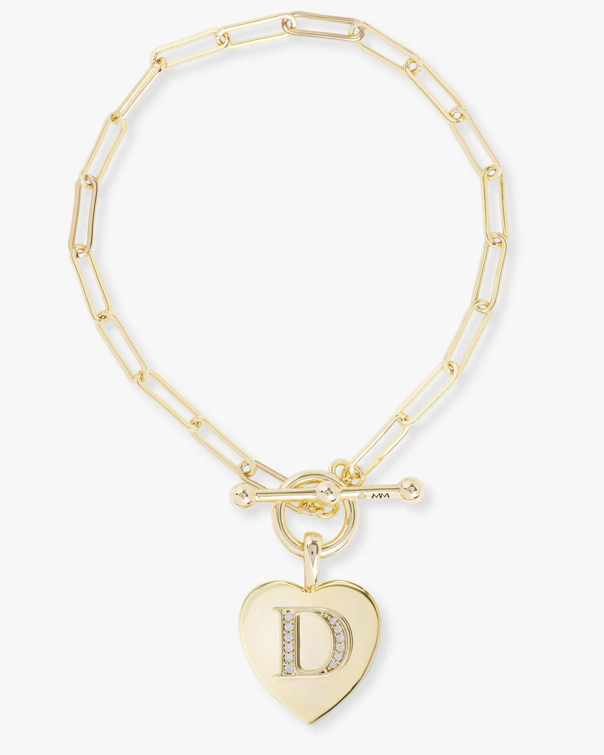 Love Letters Charm Bracelet - Gold|White Diamondettes - Image 4