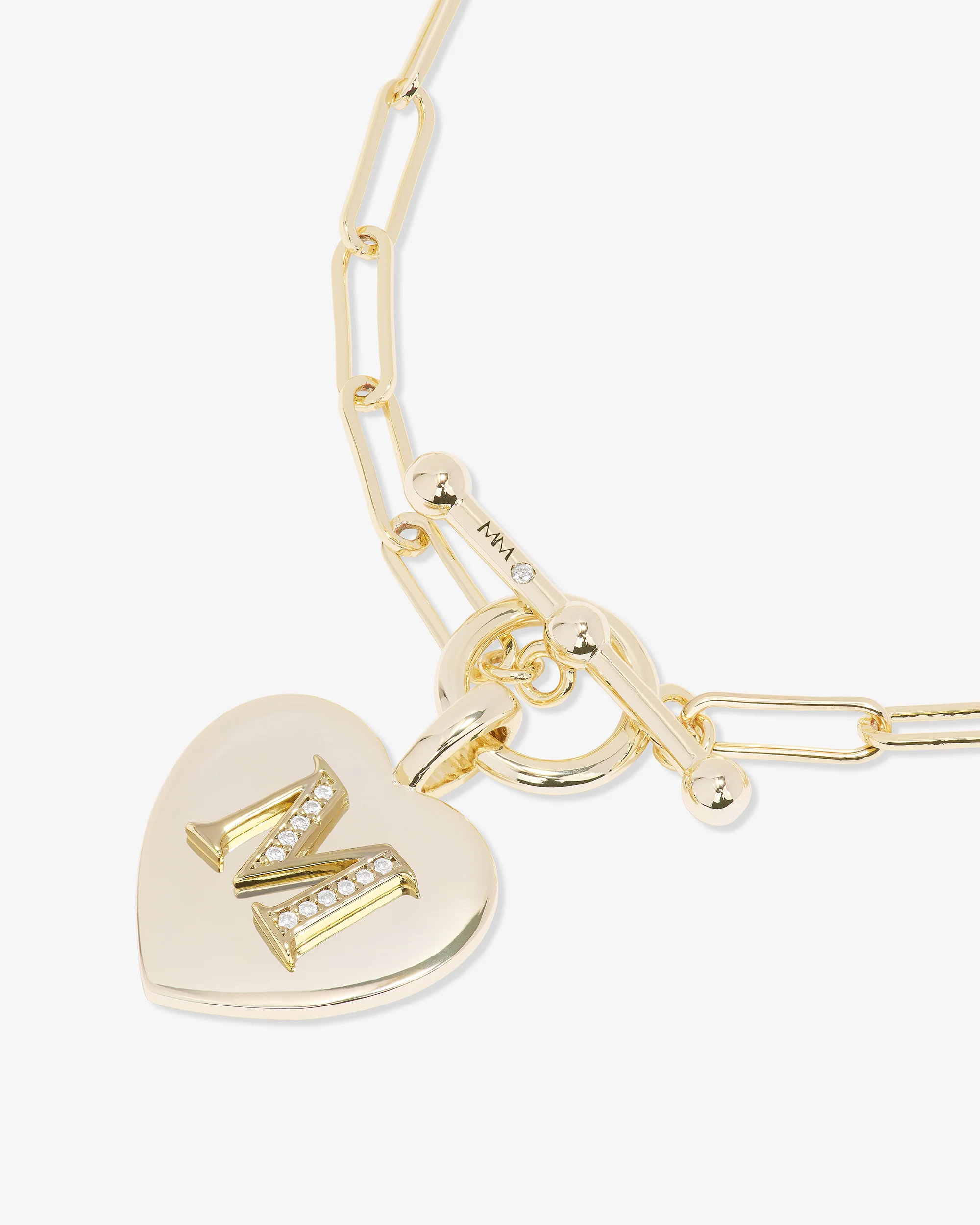 Love Letters Charm Bracelet - Gold|White Diamondettes - Image 40