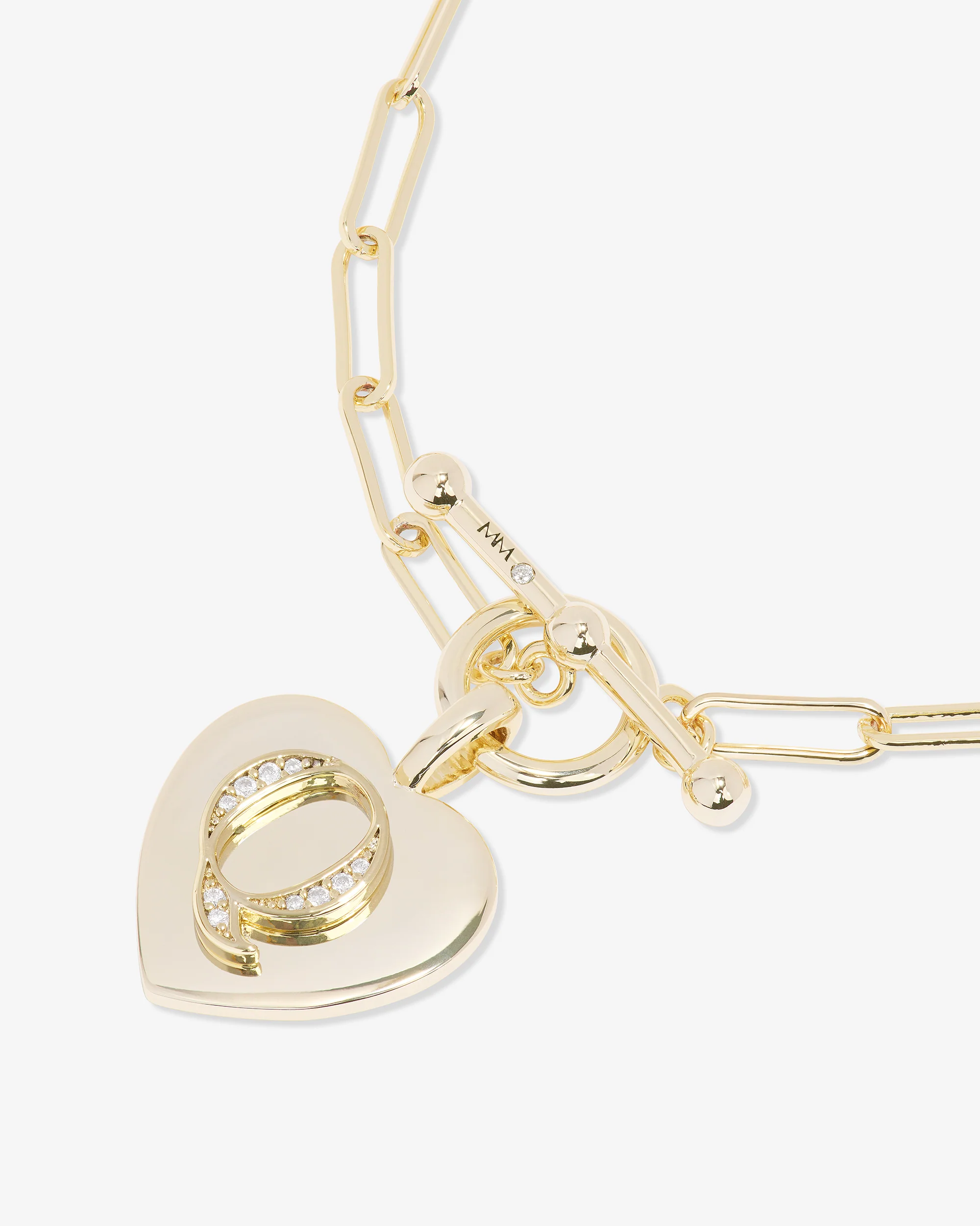 Love Letters Charm Bracelet - Gold|White Diamondettes - Image 44