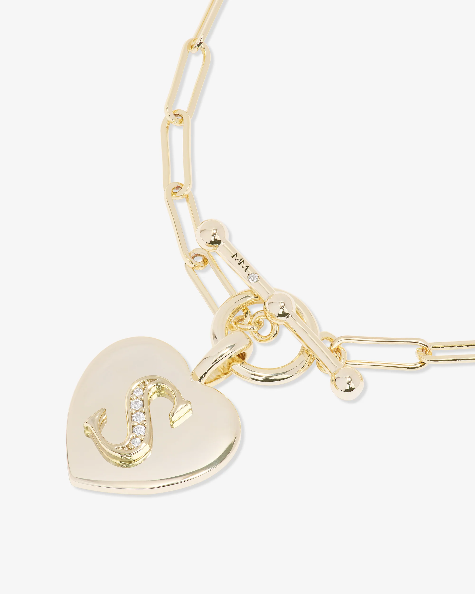 Love Letters Charm Bracelet - Gold|White Diamondettes - Image 46