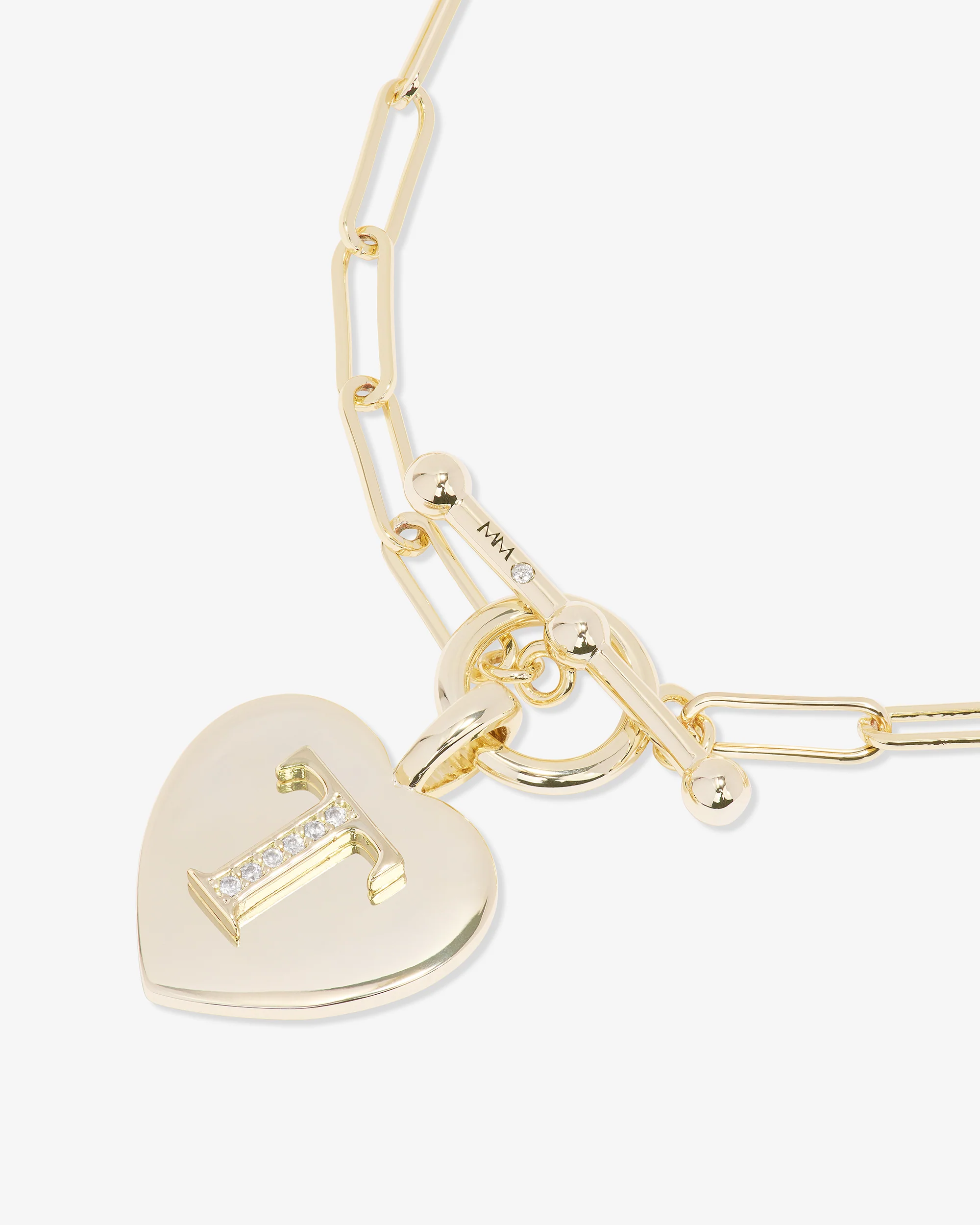 Love Letters Charm Bracelet - Gold|White Diamondettes - Image 47