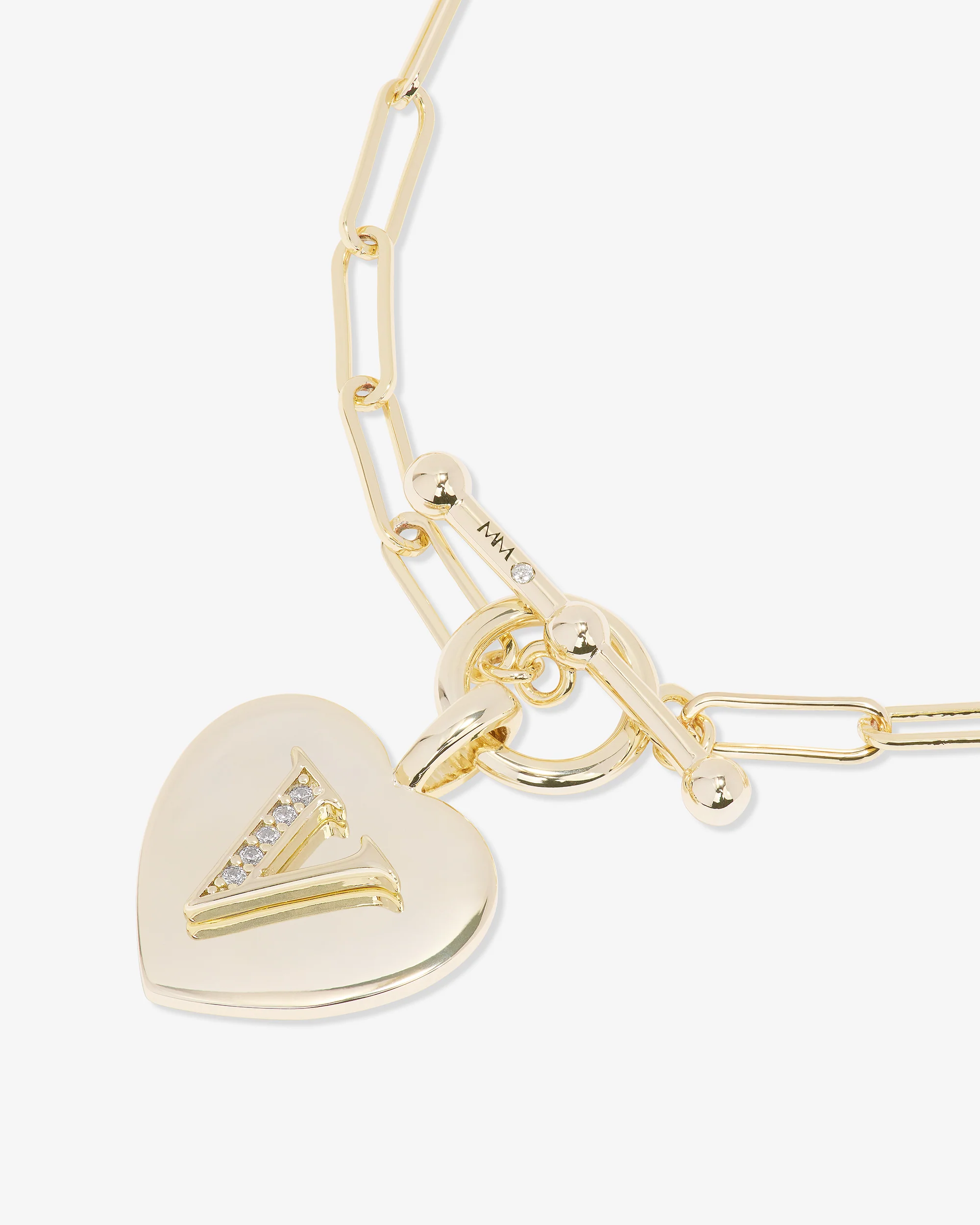 Love Letters Charm Bracelet - Gold|White Diamondettes - Image 49