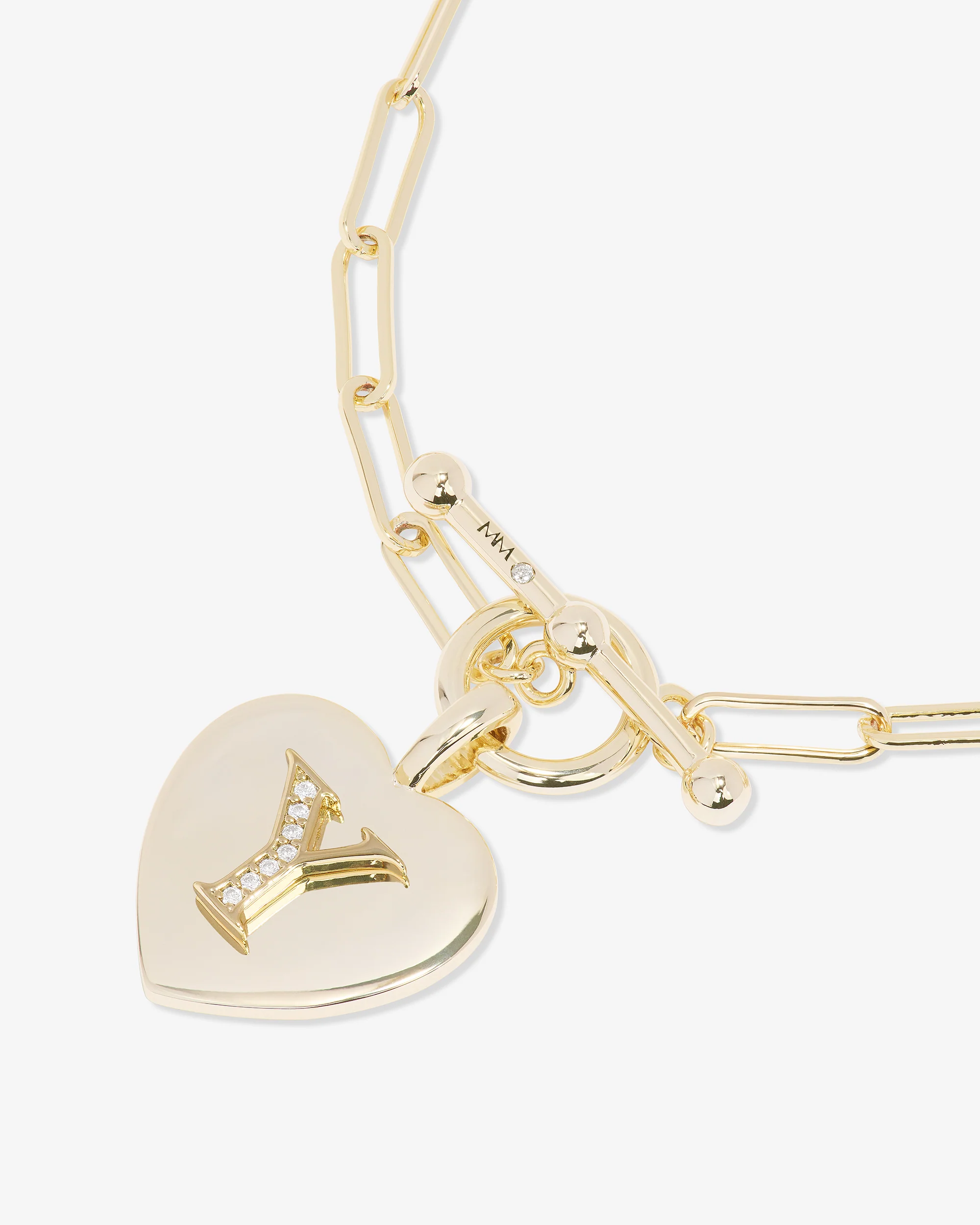 Love Letters Charm Bracelet - Gold|White Diamondettes - Image 52