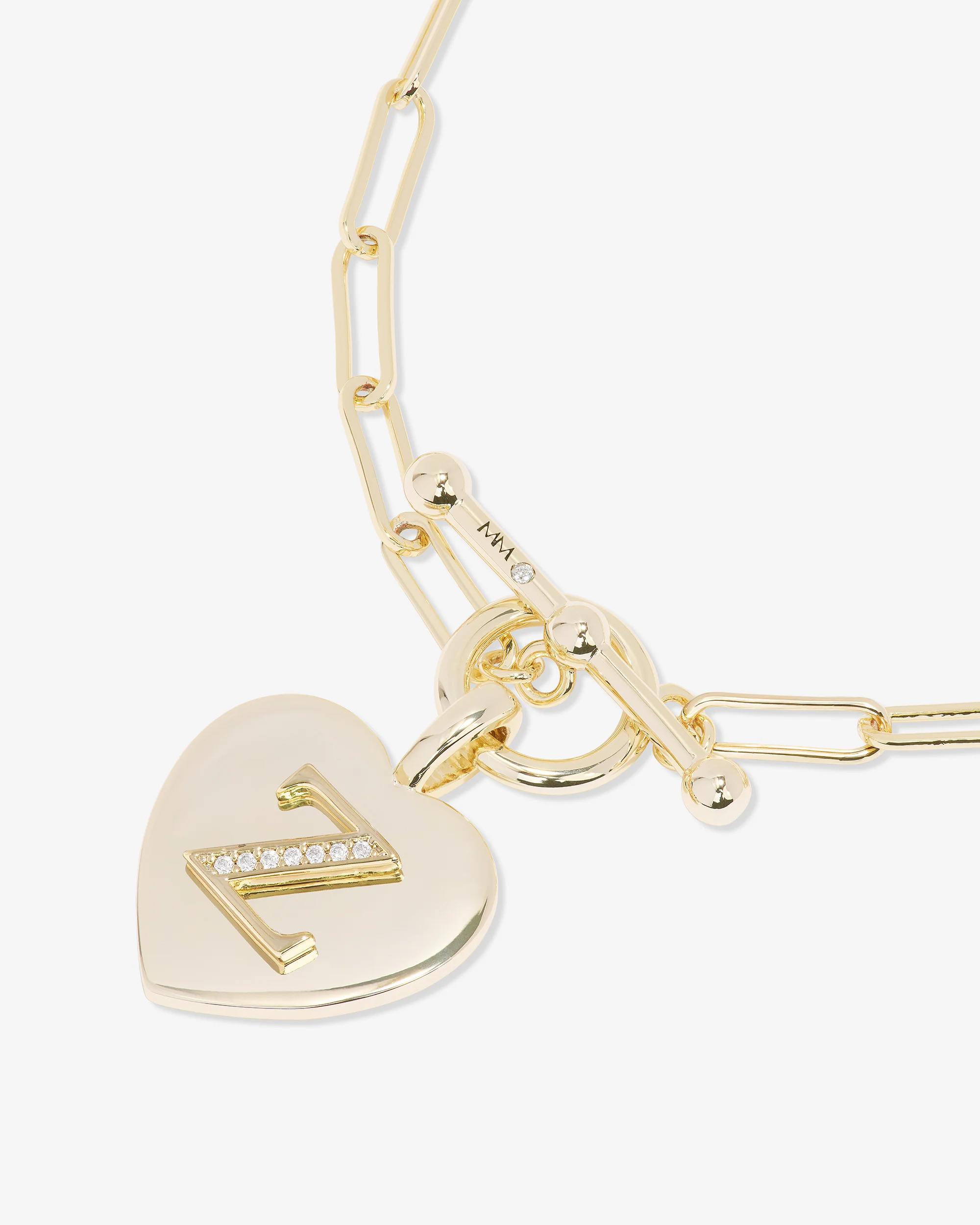 Love Letters Charm Bracelet - Gold|White Diamondettes - Image 53