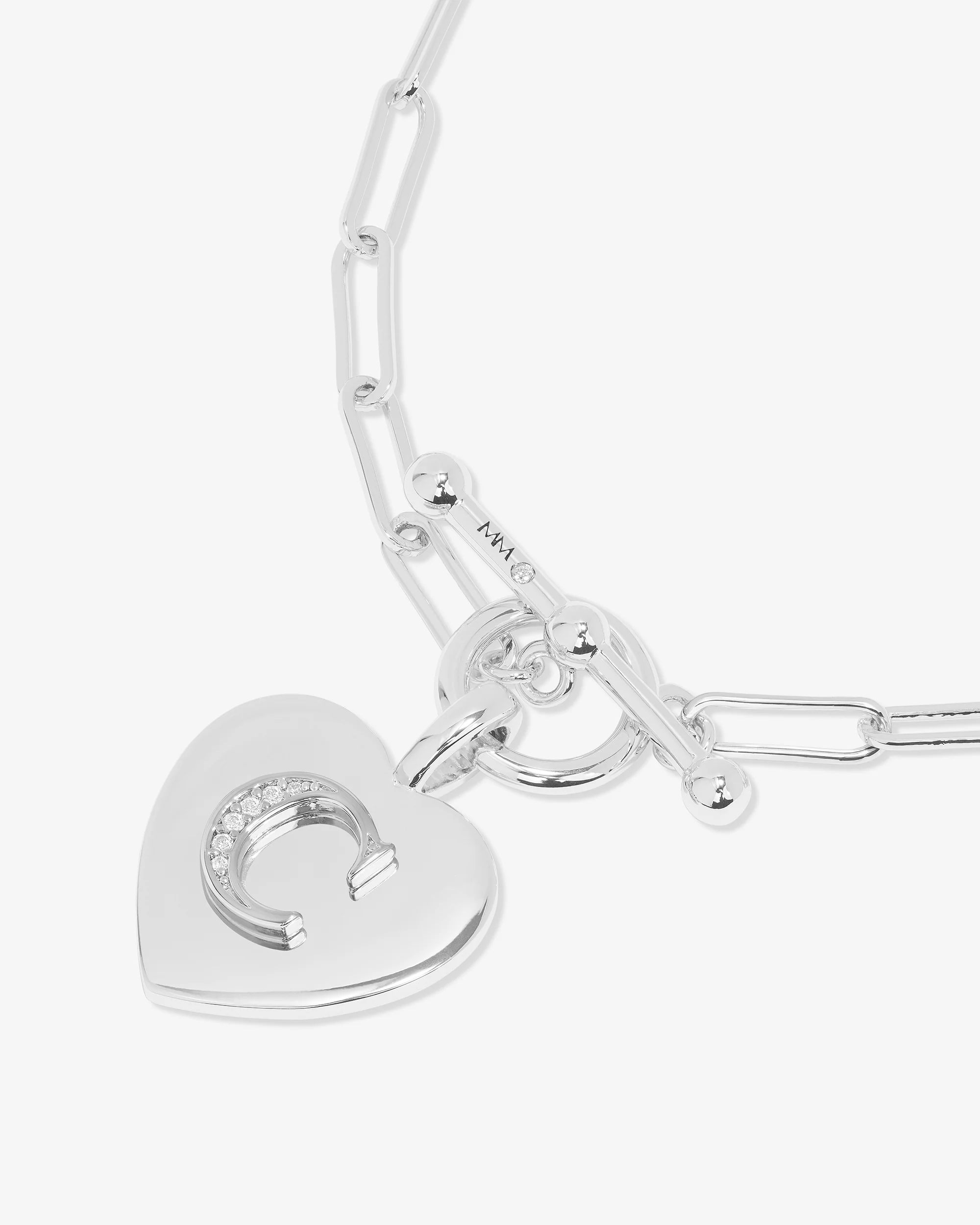 Love Letters Charm Bracelet - Silver|White Diamondettes - Image 30