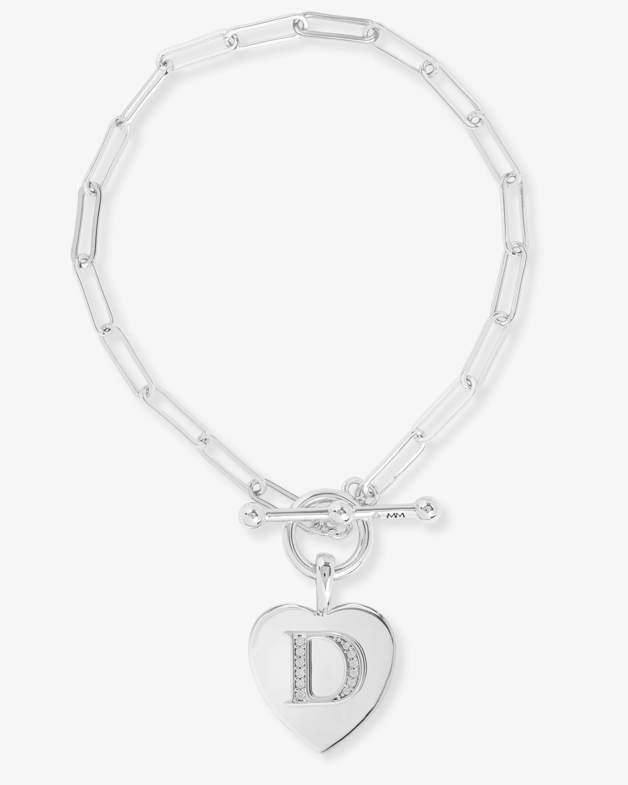 Love Letters Charm Bracelet - Silver|White Diamondettes - Image 4