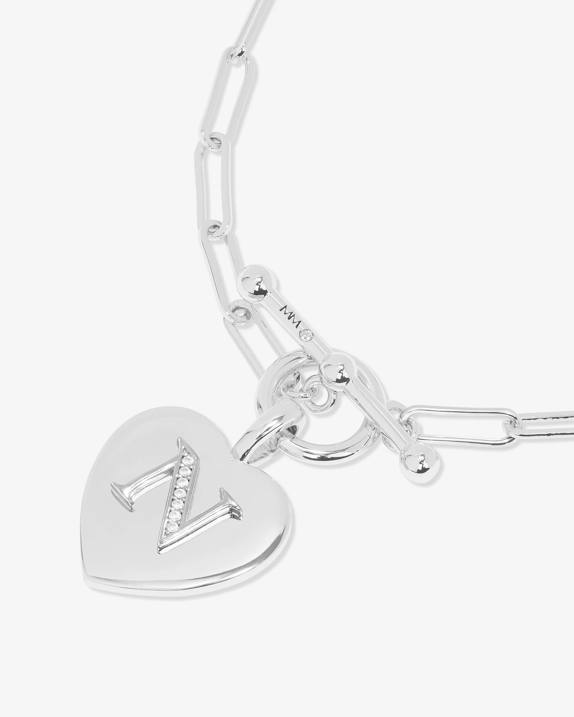 Love Letters Charm Bracelet - Silver|White Diamondettes - Image 41