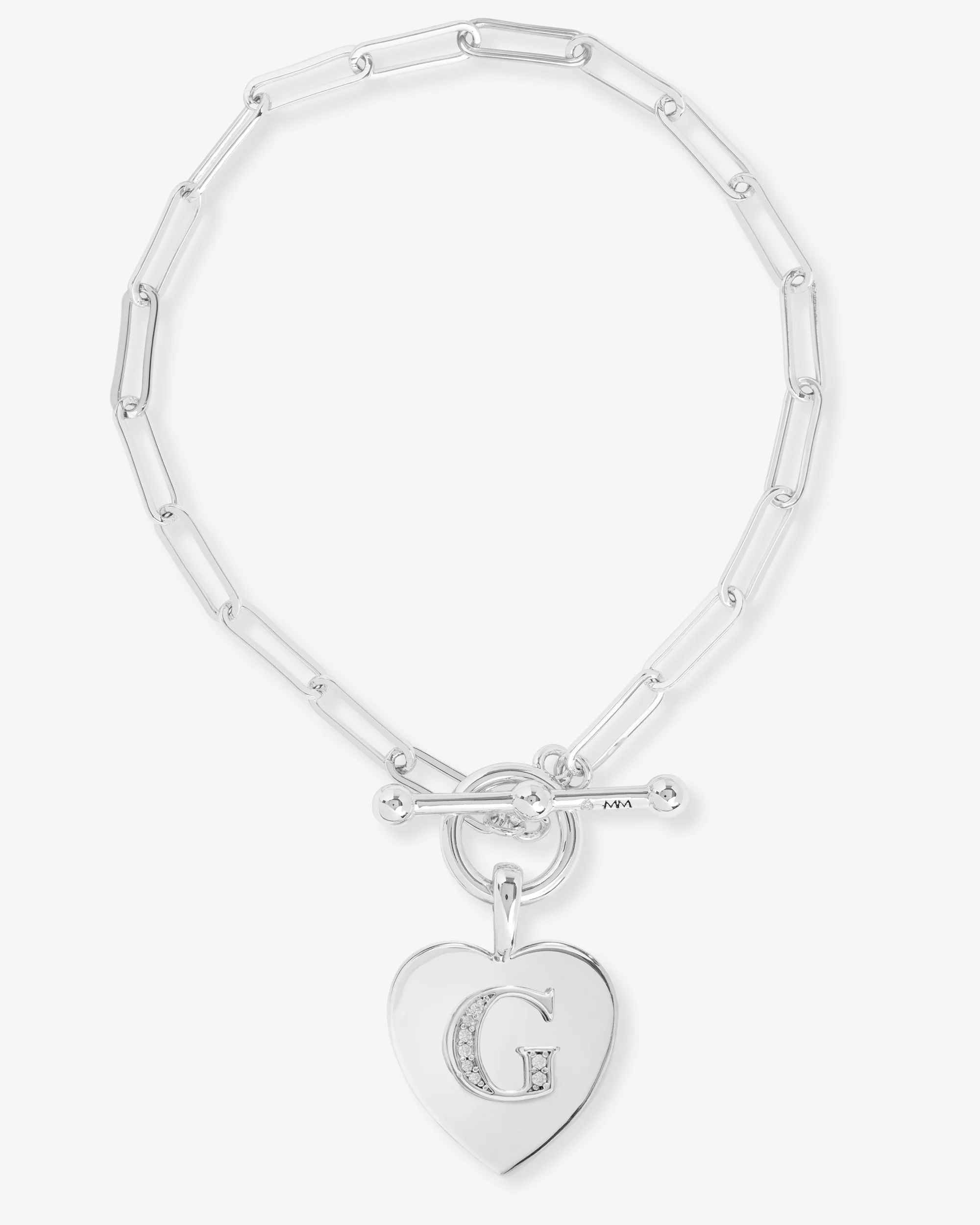 Love Letters Charm Bracelet - Silver|White Diamondettes - Image 7