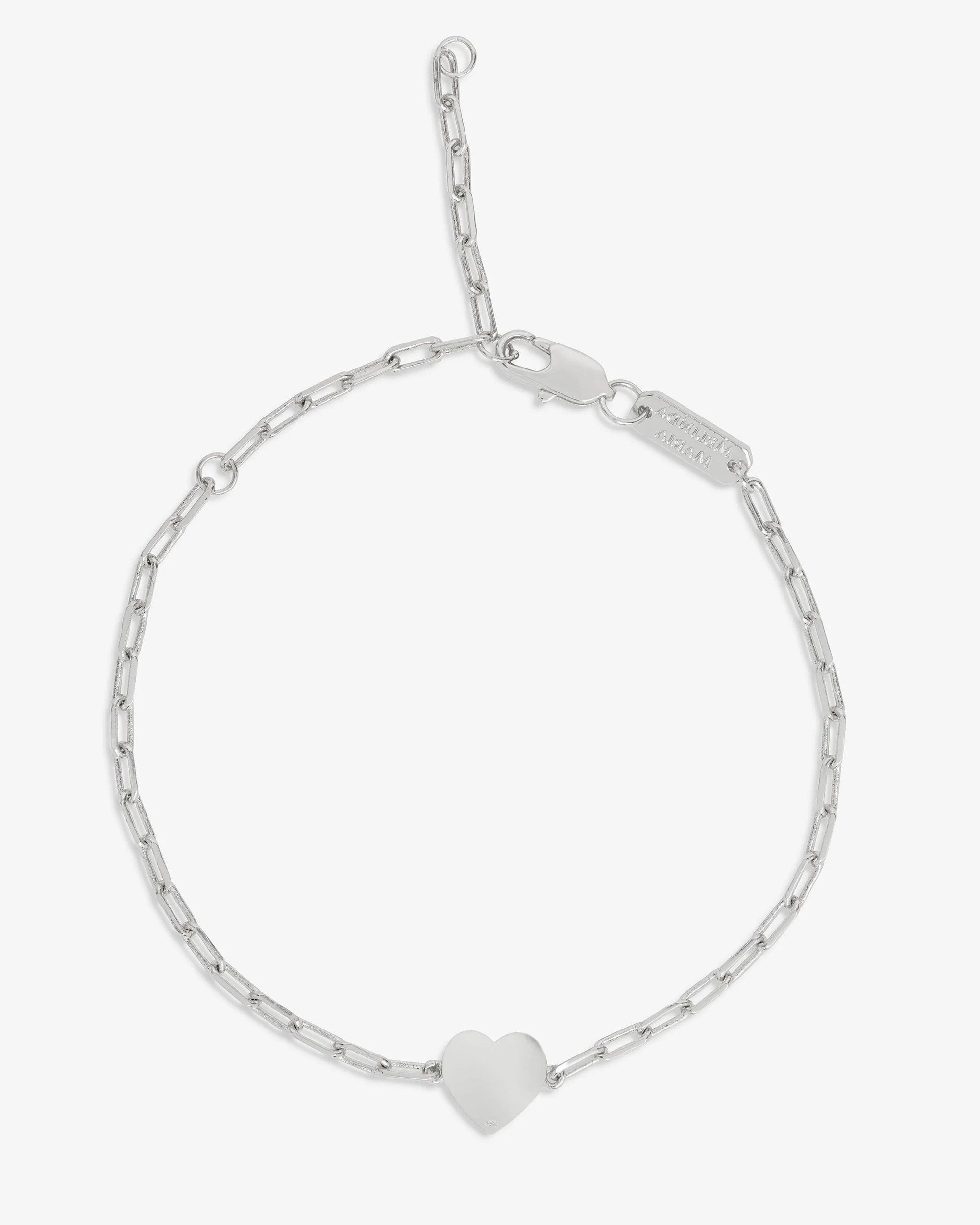 Love Letters Heart Bracelet - Silver|White Diamondettes - Image 55