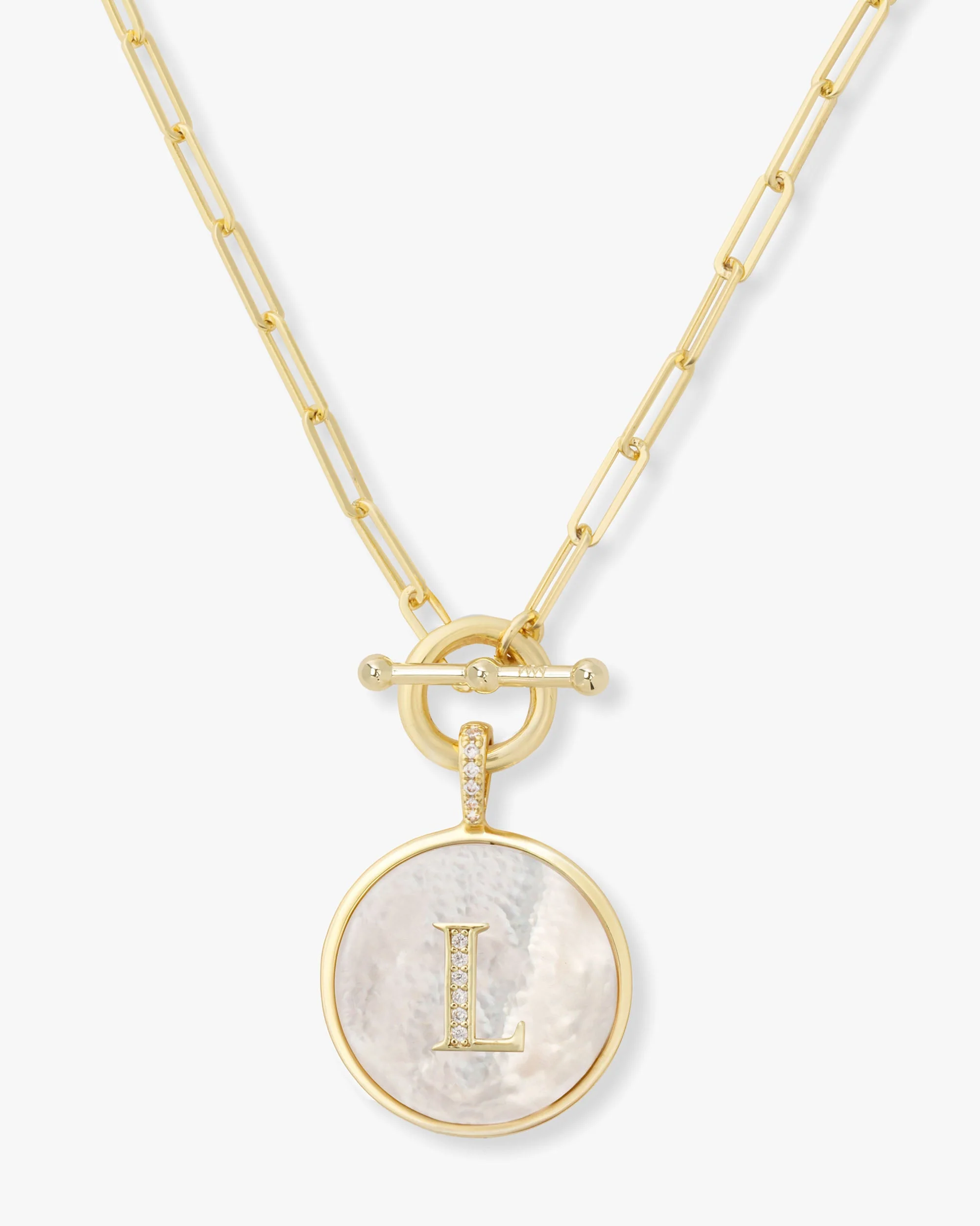 Love Letters Medallion Necklace 24mm - Gold - Image 12