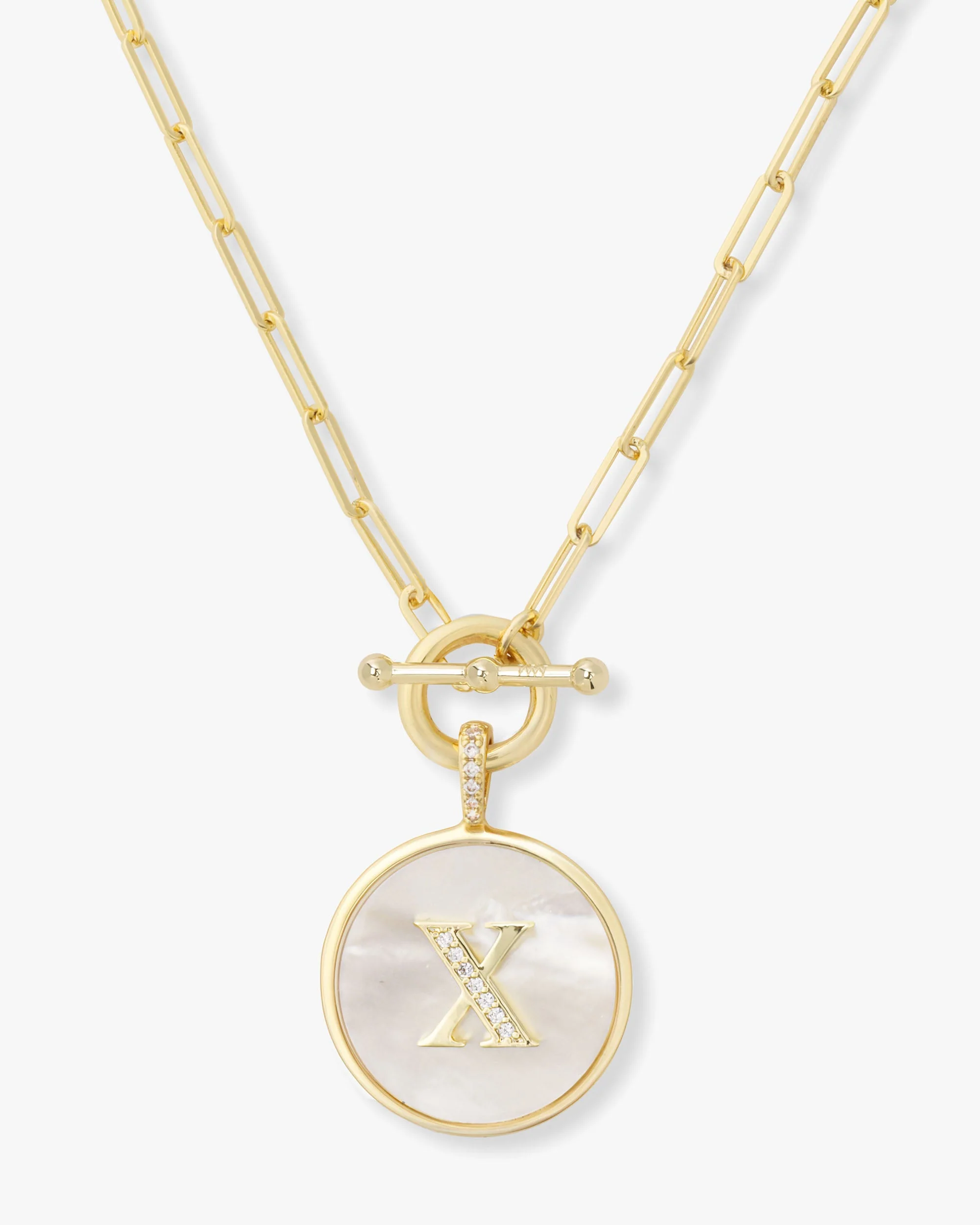 Love Letters Medallion Necklace 24mm - Gold - Image 24