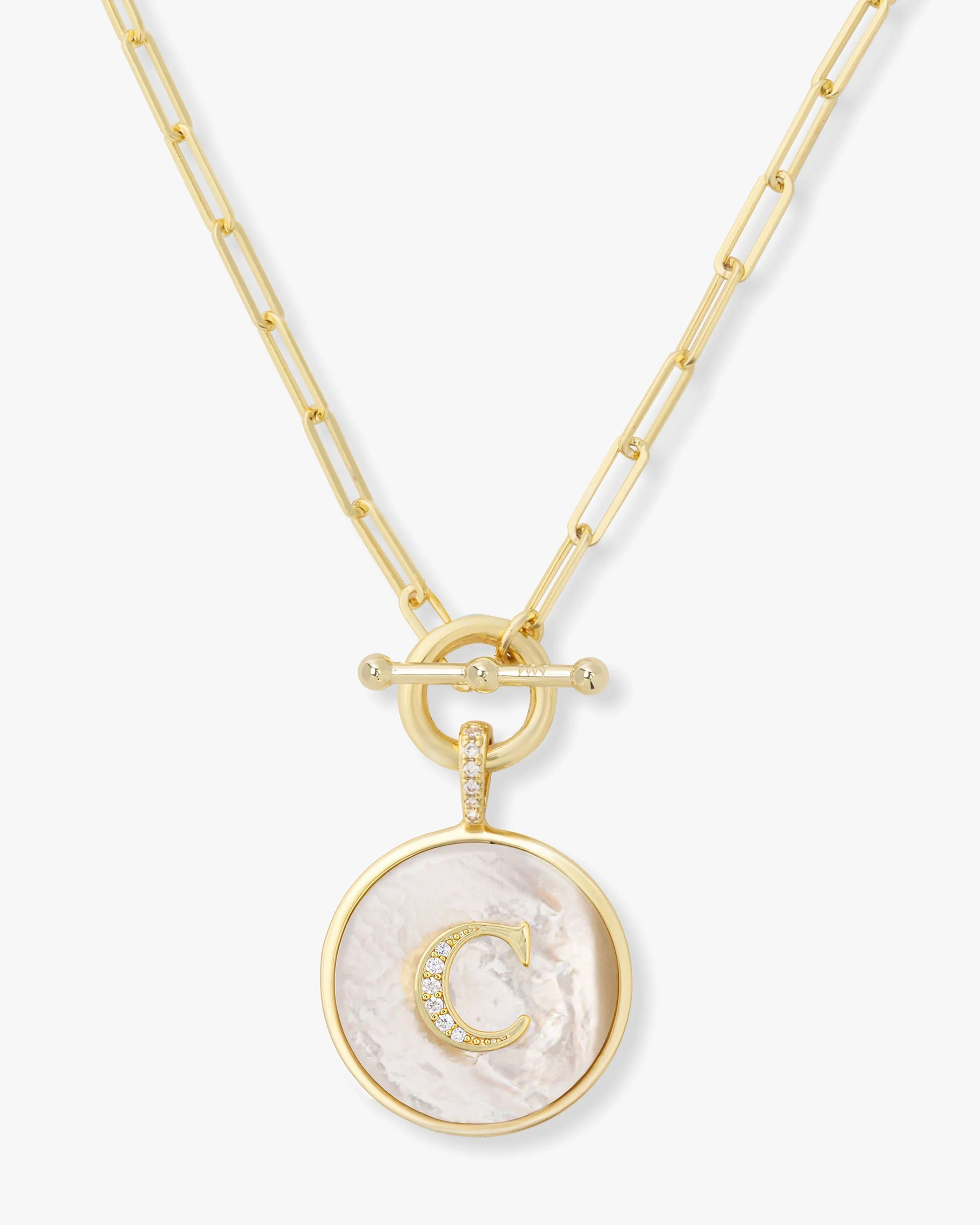 Love Letters Medallion Necklace 24mm - Gold - Image 3