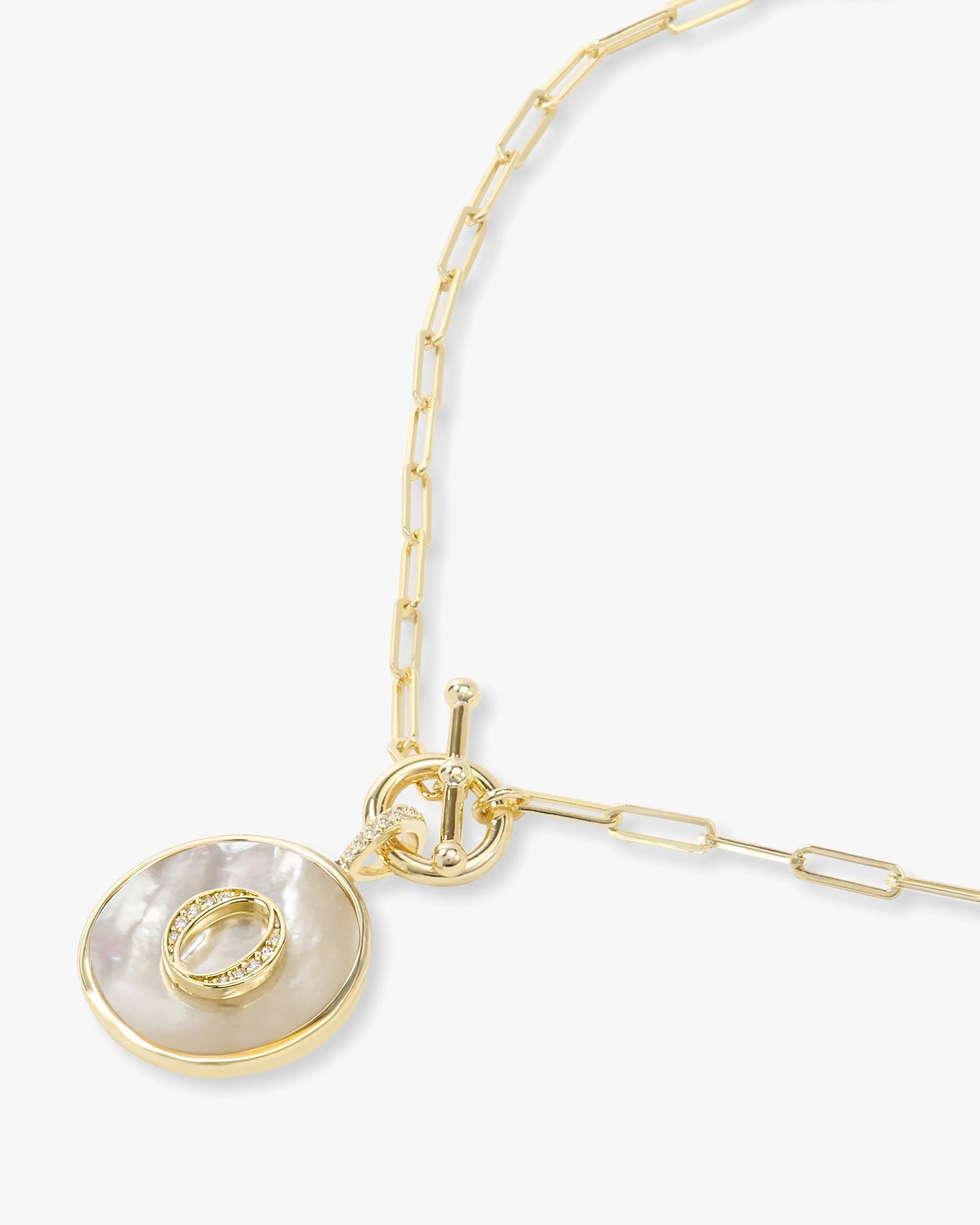 Love Letters Medallion Necklace 24mm - Gold - Image 42