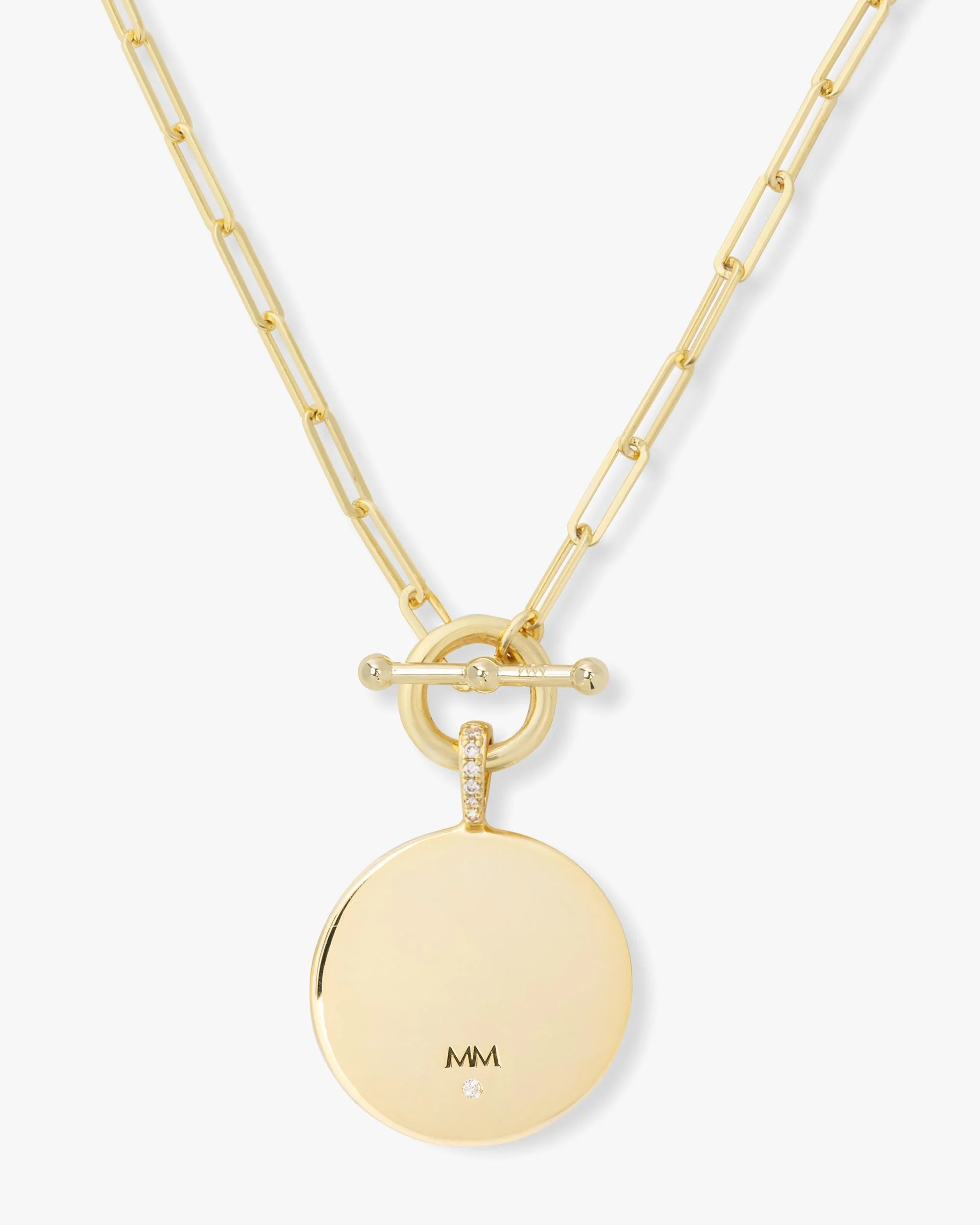 Love Letters Medallion Necklace 24mm - Gold - Image 54