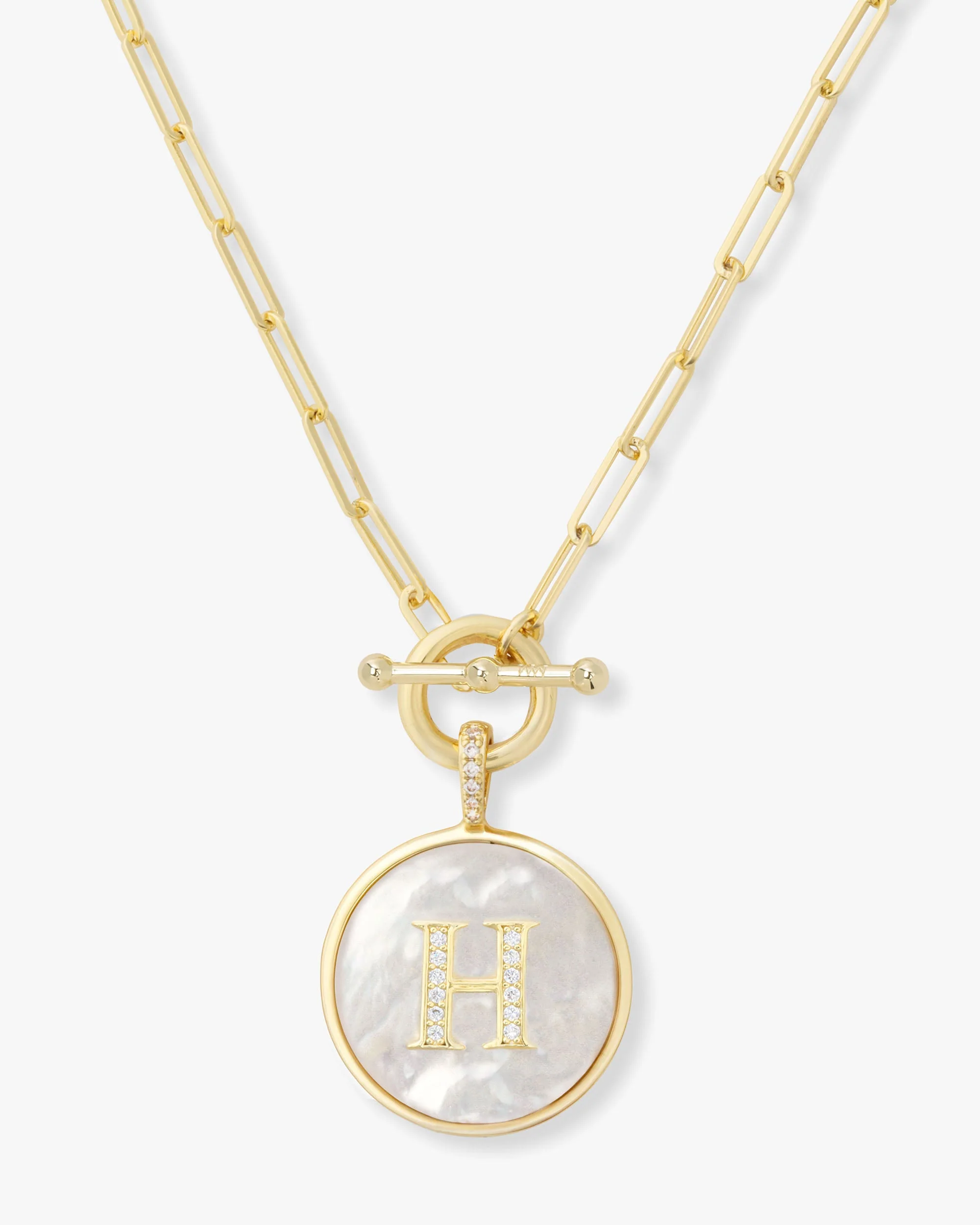 Love Letters Medallion Necklace 24mm - Gold - Image 8
