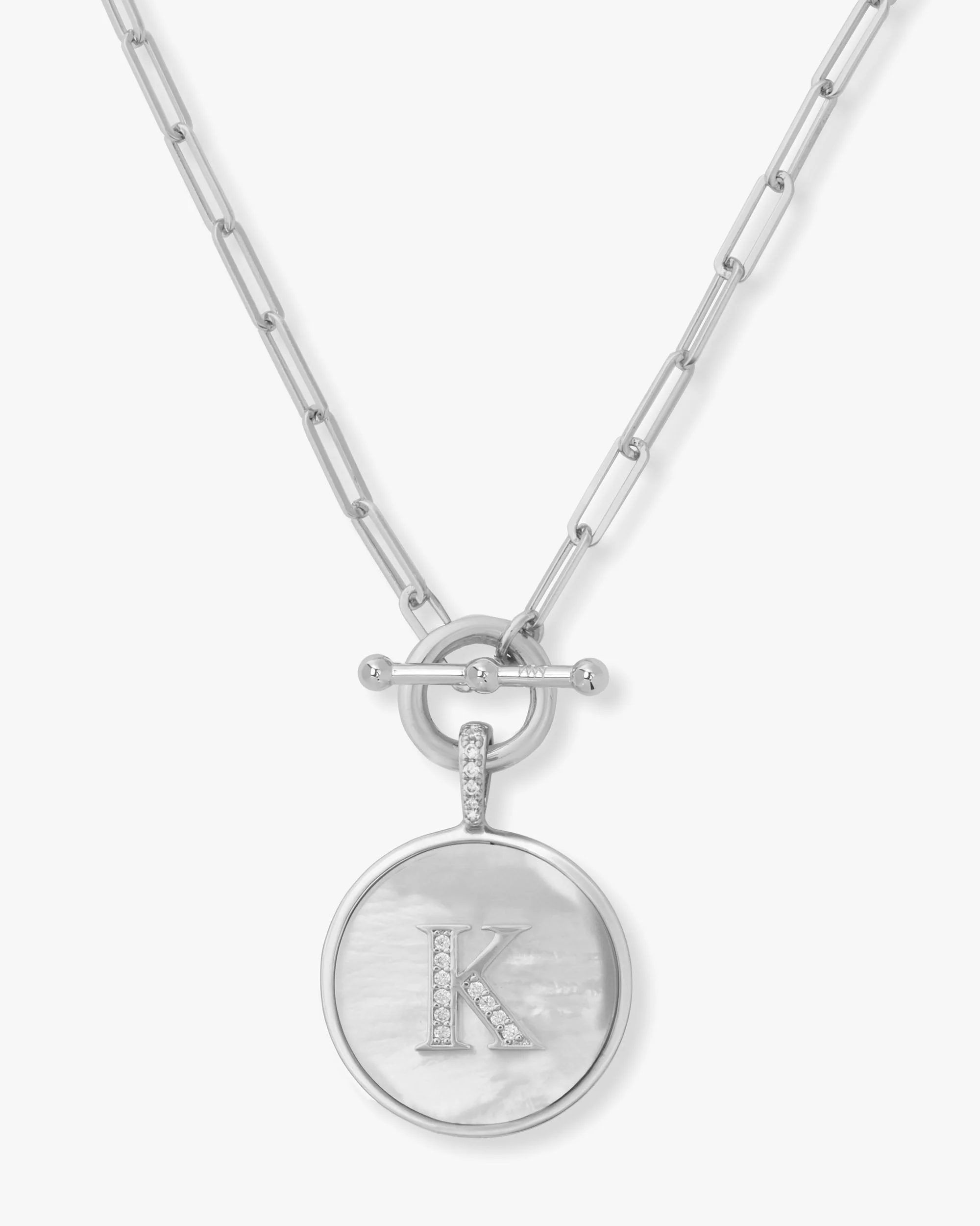 Love Letters Medallion Necklace 24mm - Silver - Image 11
