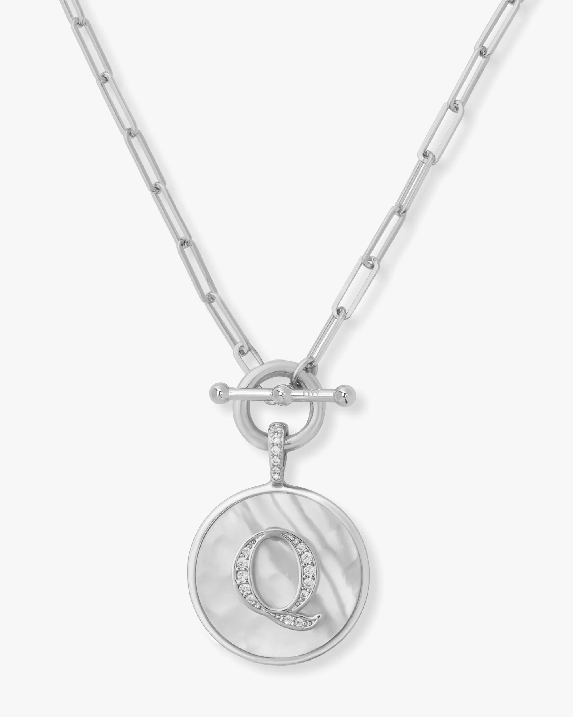 Love Letters Medallion Necklace 24mm - Silver - Image 17
