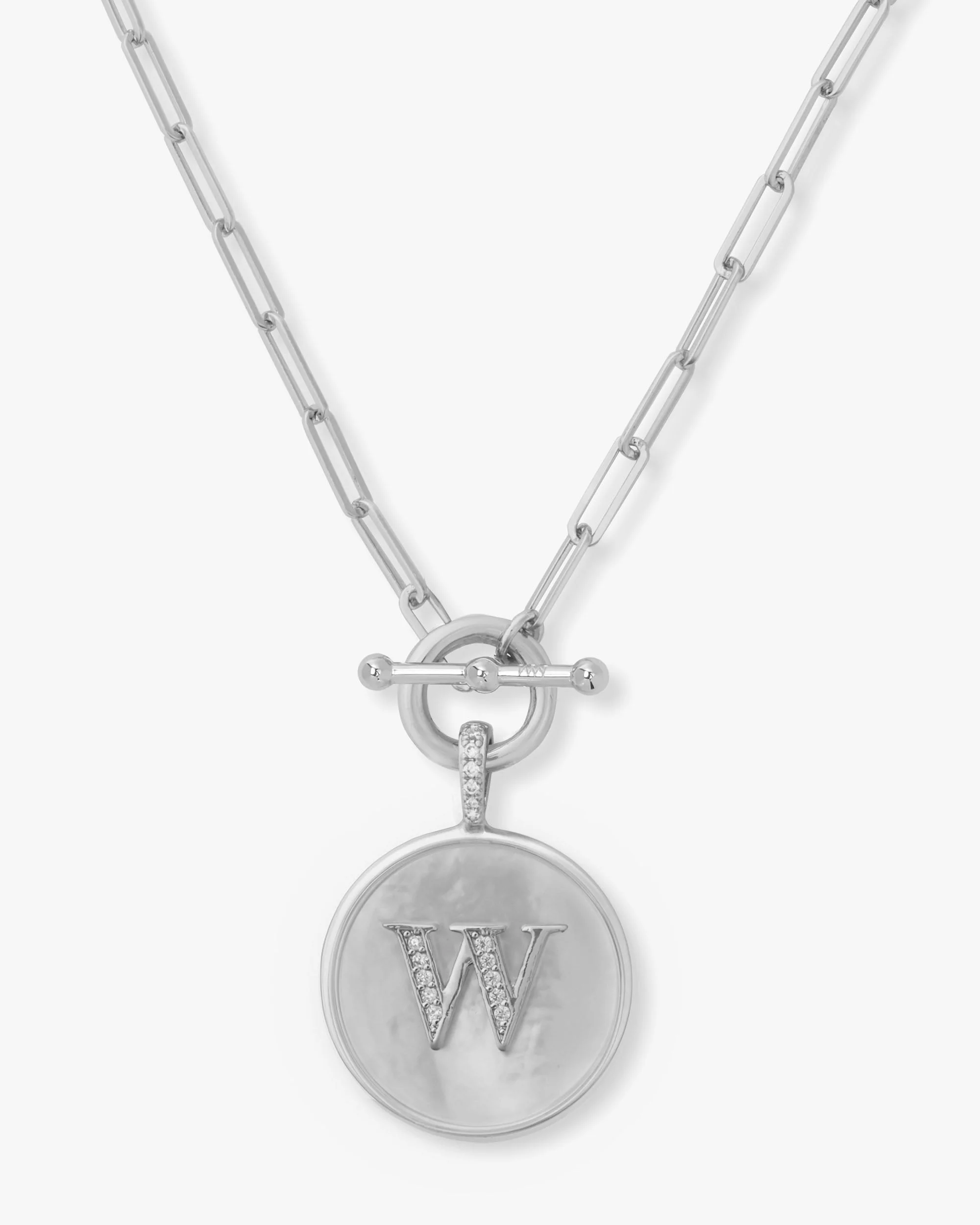 Love Letters Medallion Necklace 24mm - Silver - Image 23