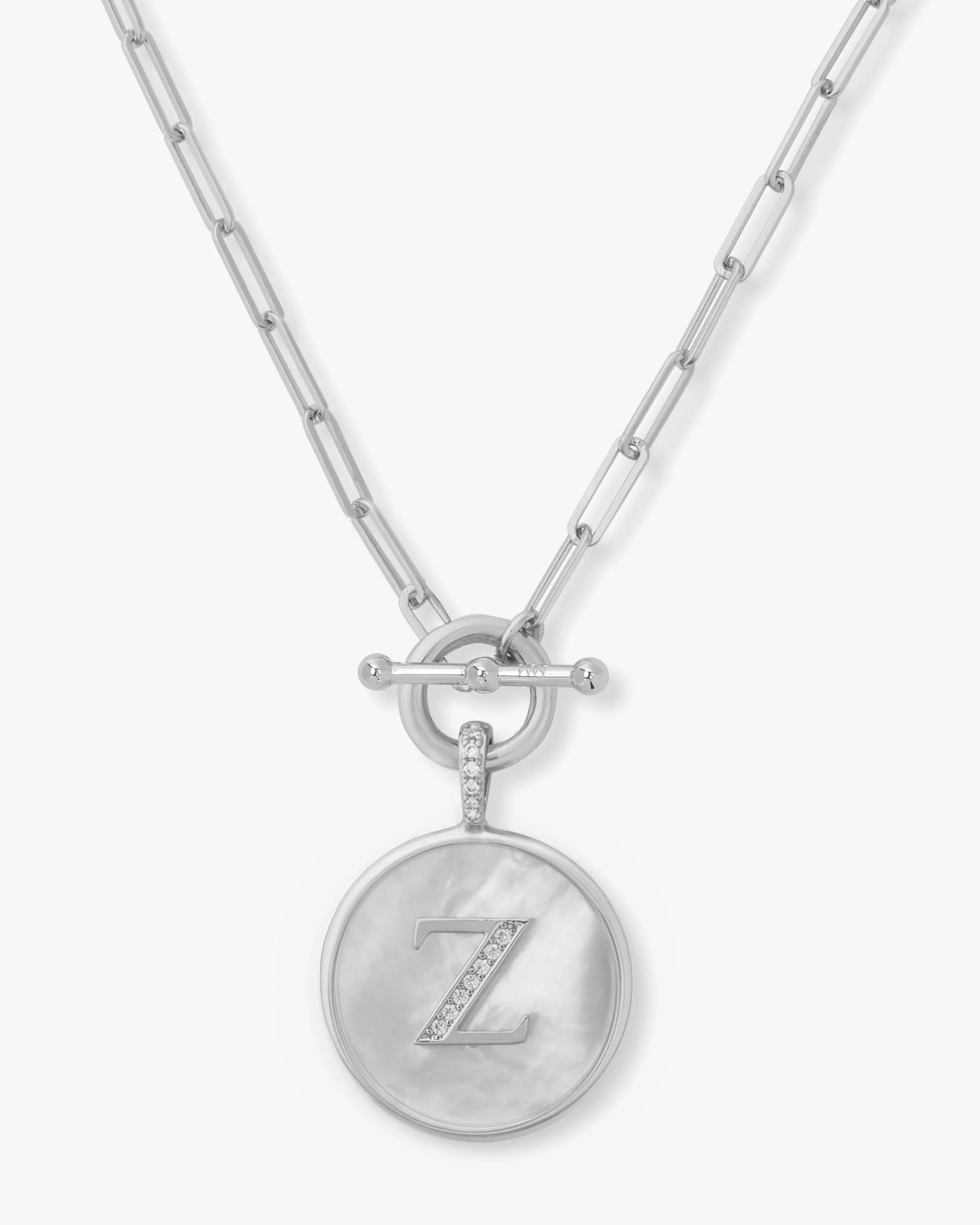 Love Letters Medallion Necklace 24mm - Silver - Image 26