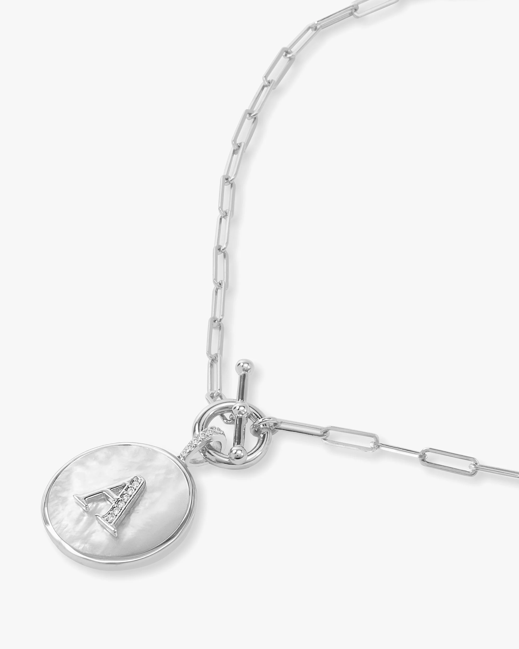 Love Letters Medallion Necklace 24mm - Silver - Image 28