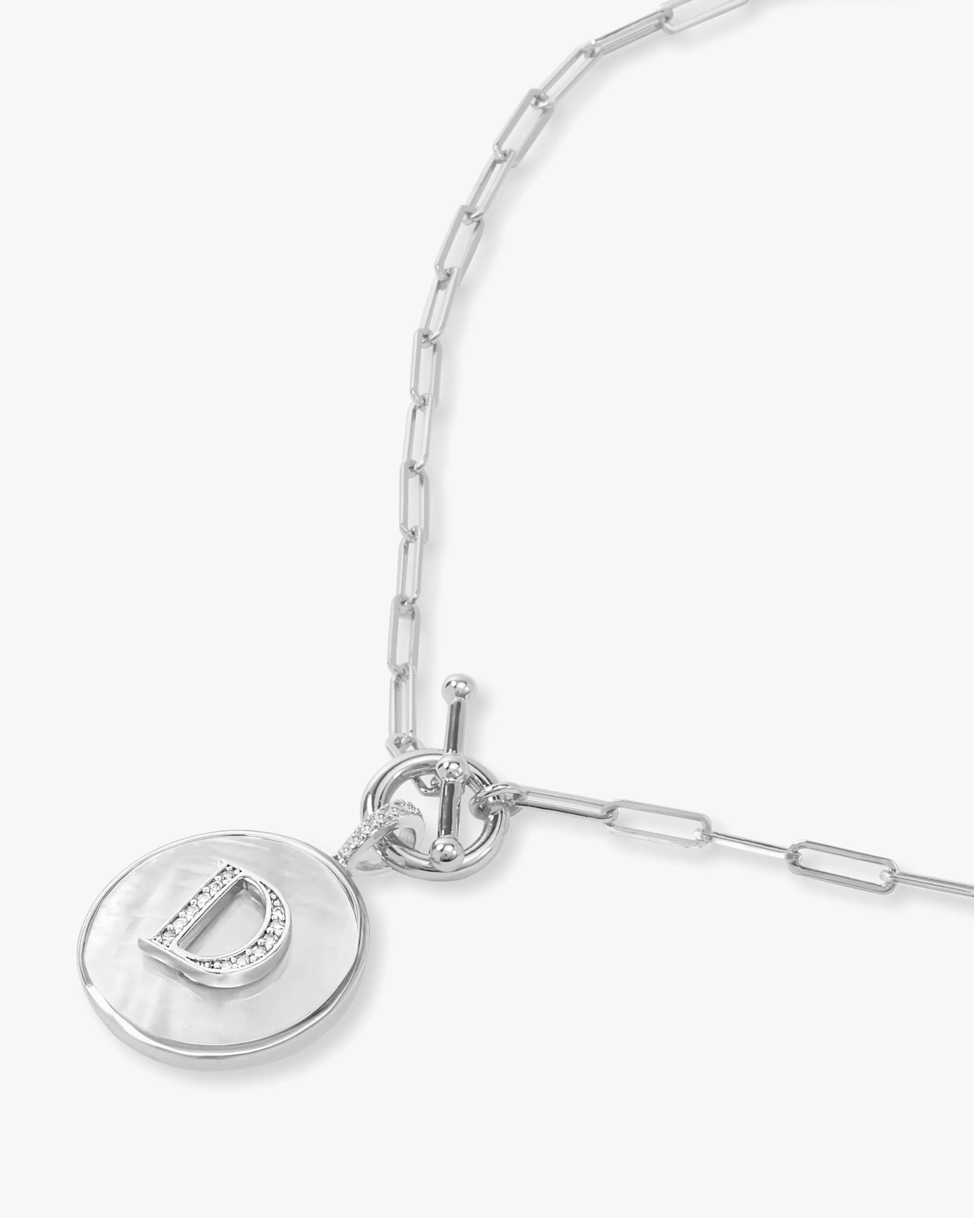 Love Letters Medallion Necklace 24mm - Silver - Image 31