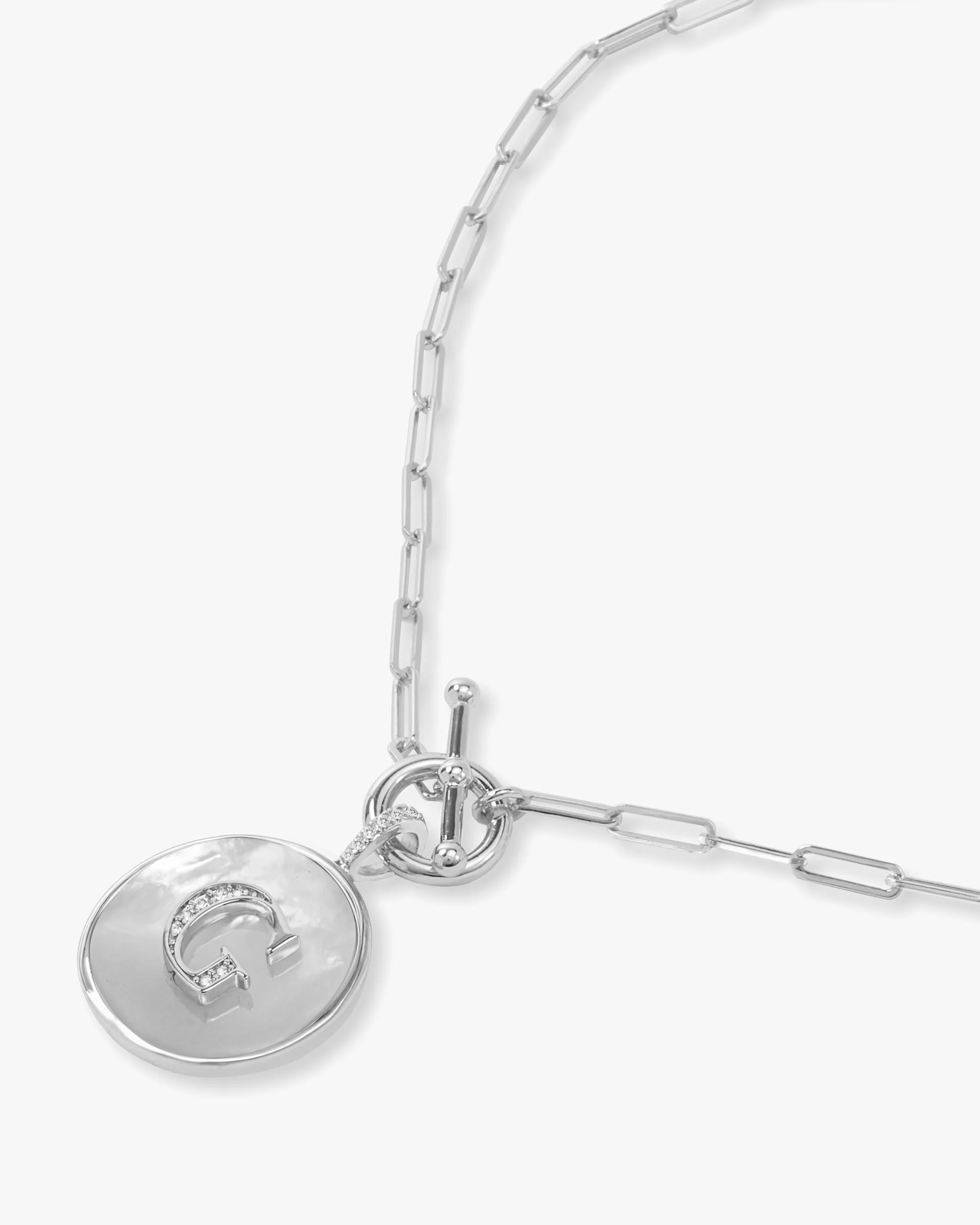 Love Letters Medallion Necklace 24mm - Silver - Image 34