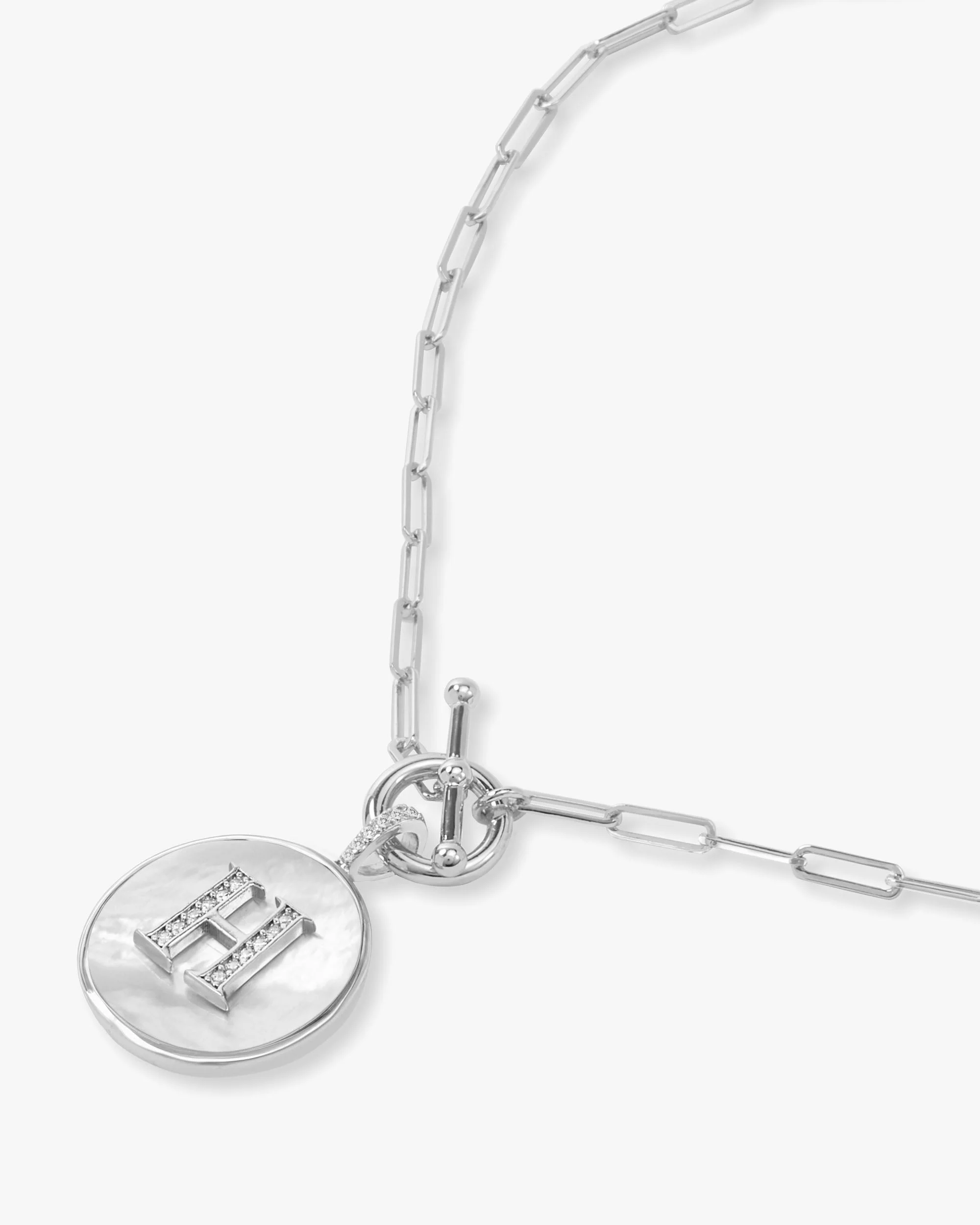 Love Letters Medallion Necklace 24mm - Silver - Image 35