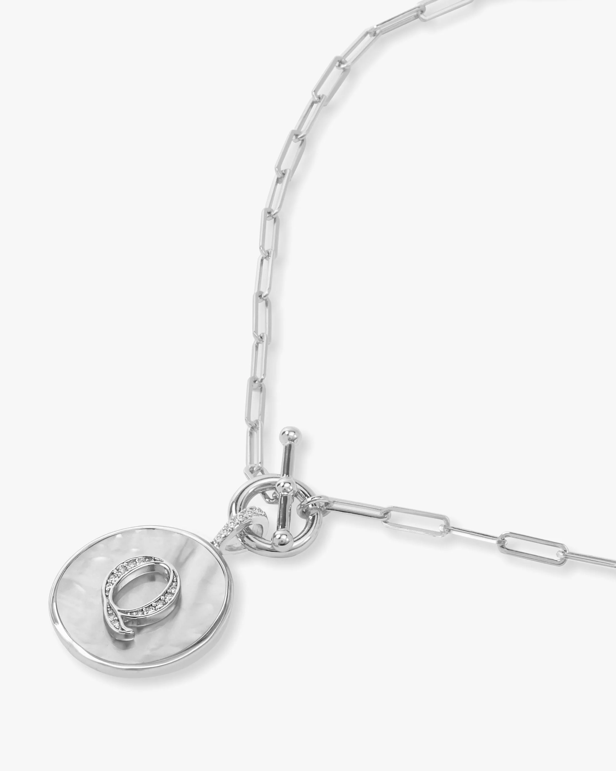 Love Letters Medallion Necklace 24mm - Silver - Image 44