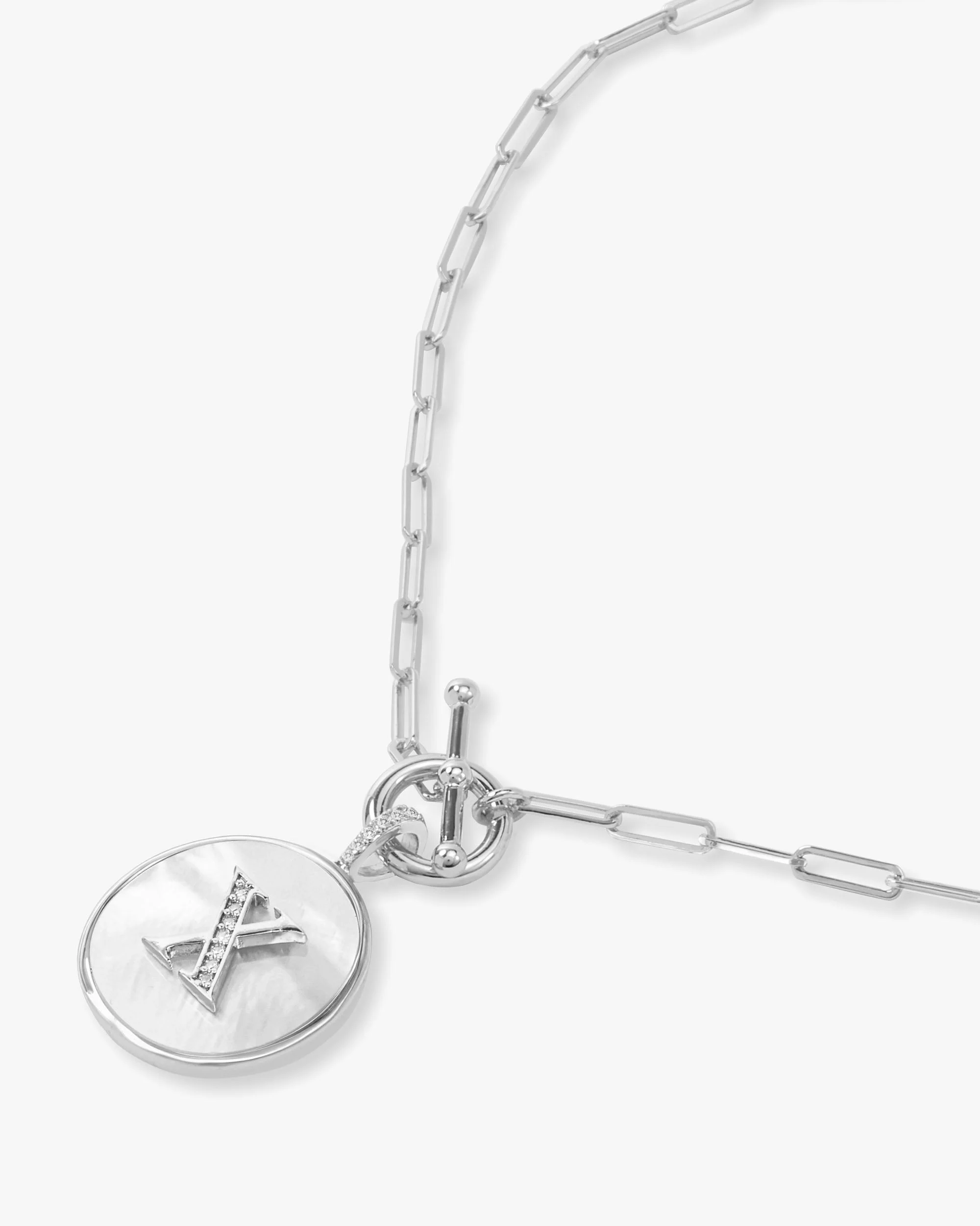 Love Letters Medallion Necklace 24mm - Silver - Image 51