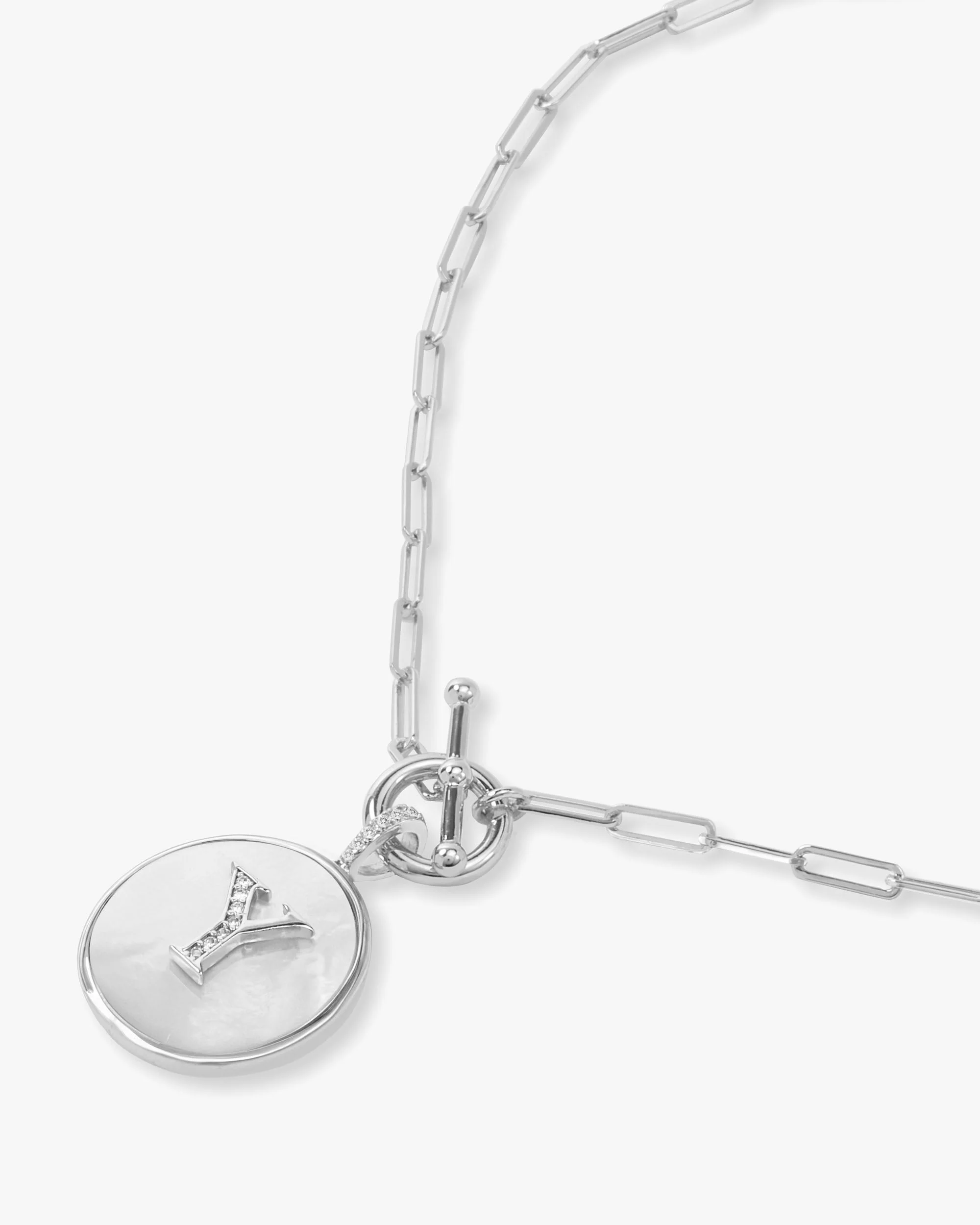 Love Letters Medallion Necklace 24mm - Silver - Image 53