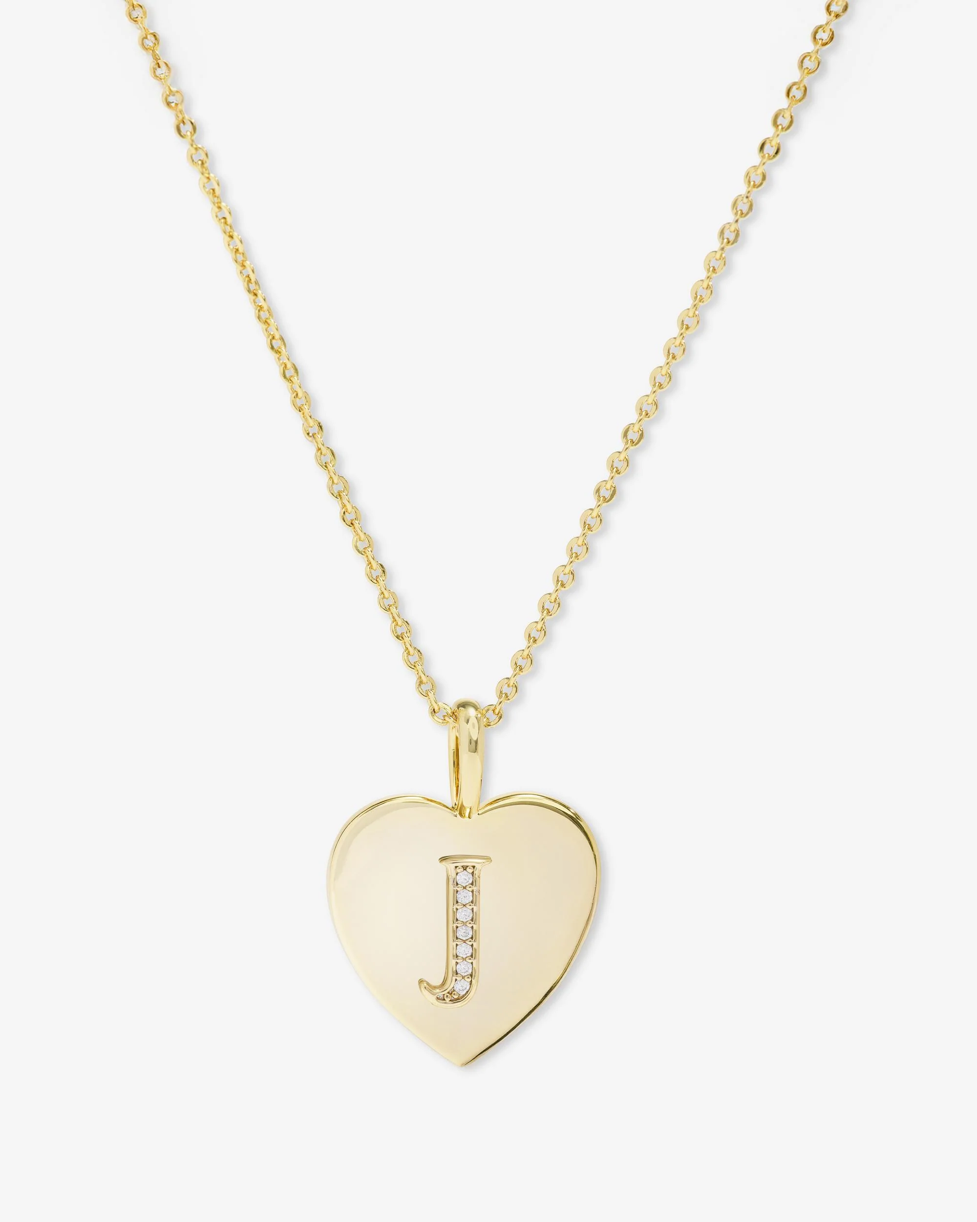 Love Letters Pendant Necklace - Gold|White Diamondettes - Image 10