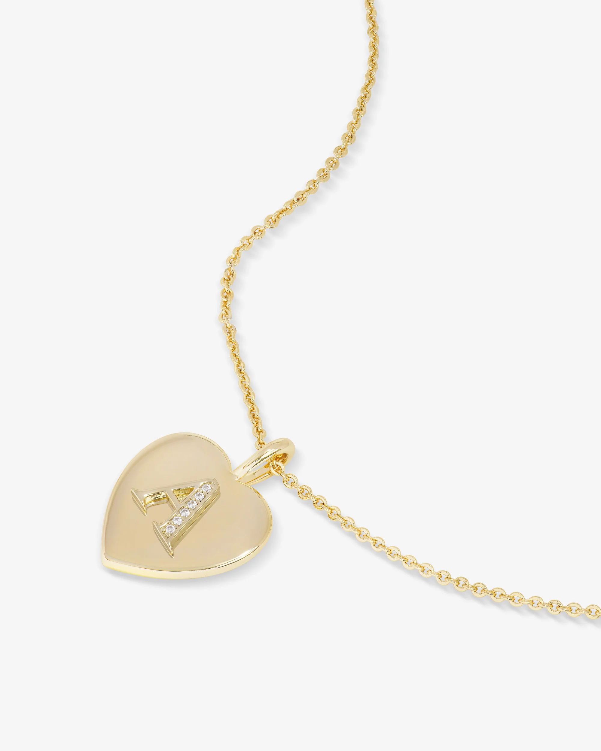 Love Letters Pendant Necklace - Gold|White Diamondettes - Image 28