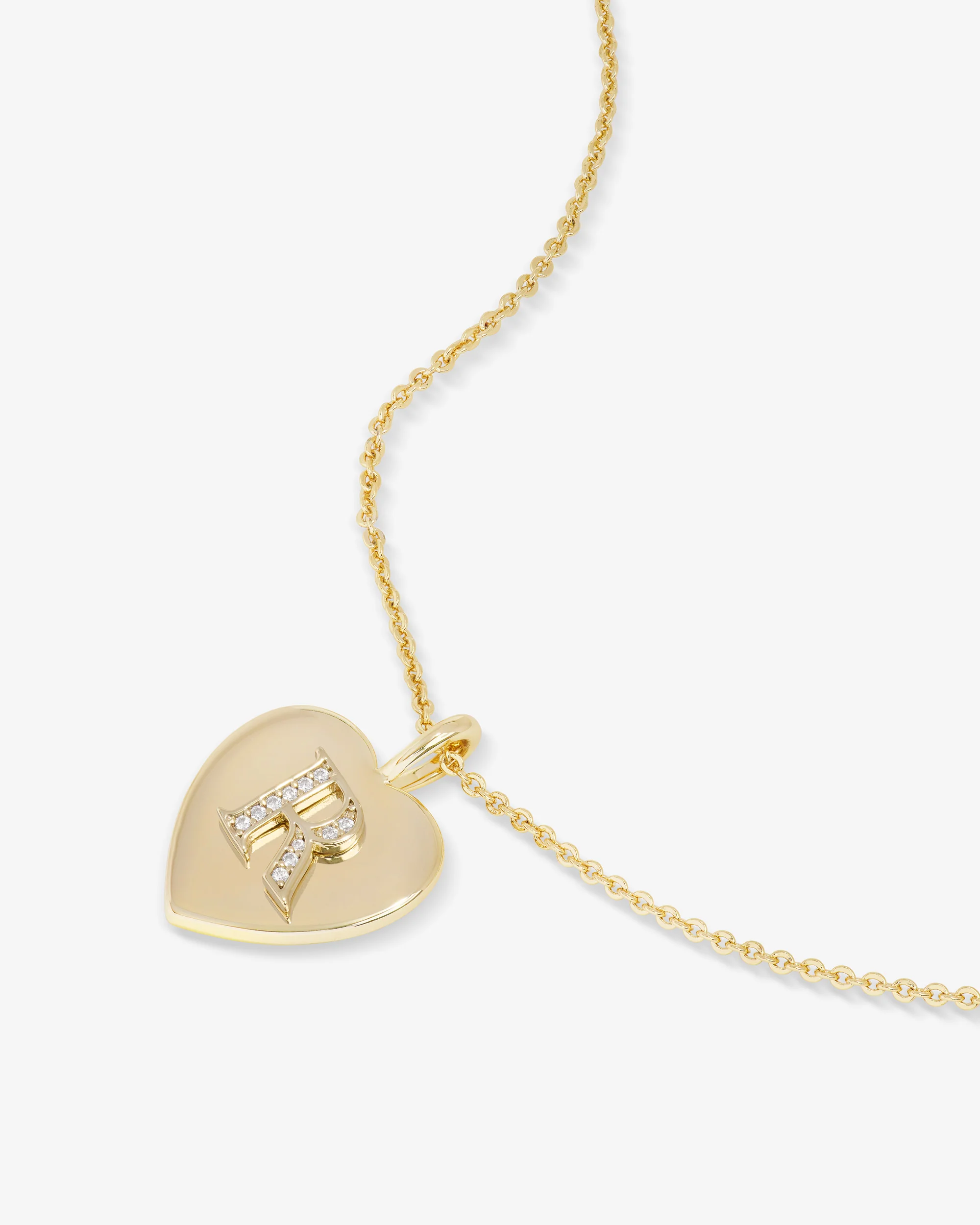 Love Letters Pendant Necklace - Gold|White Diamondettes - Image 45