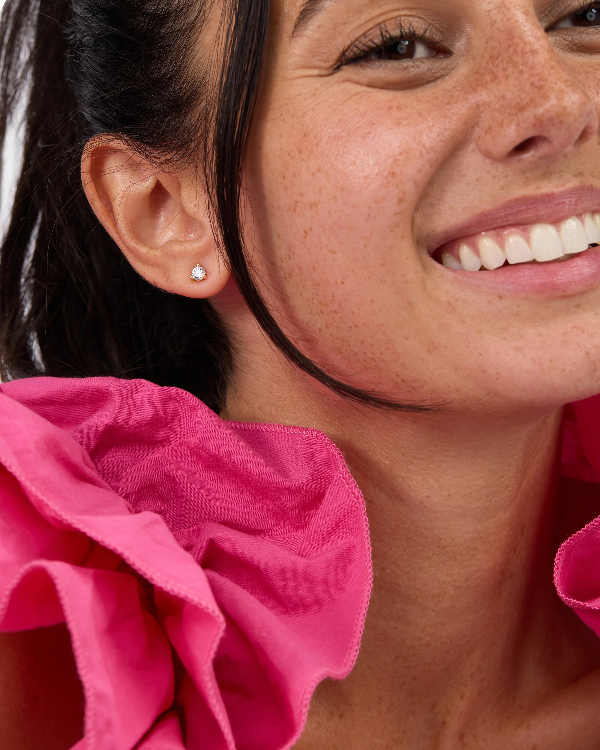 Not Your Basic 4mm Studs - Gold|White Diamondettes - Image 4