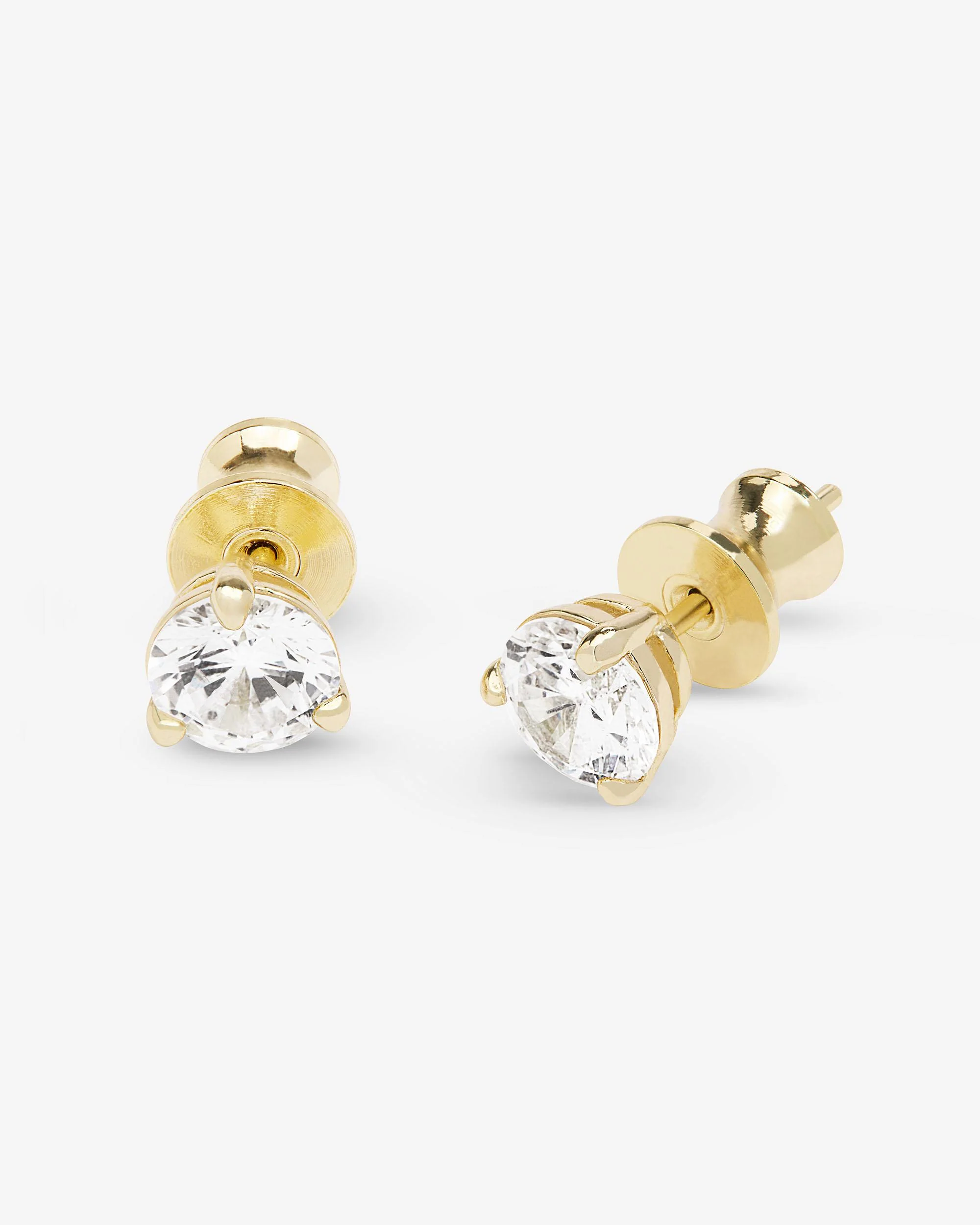 Not Your Basic 6mm Studs - Gold|White Diamondettes - Image 3