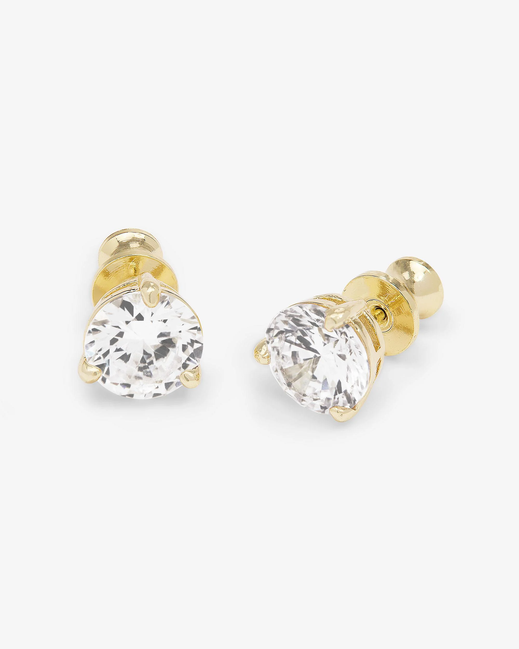 Not Your Basic 8mm Studs - Gold|White Diamondettes - Image 3