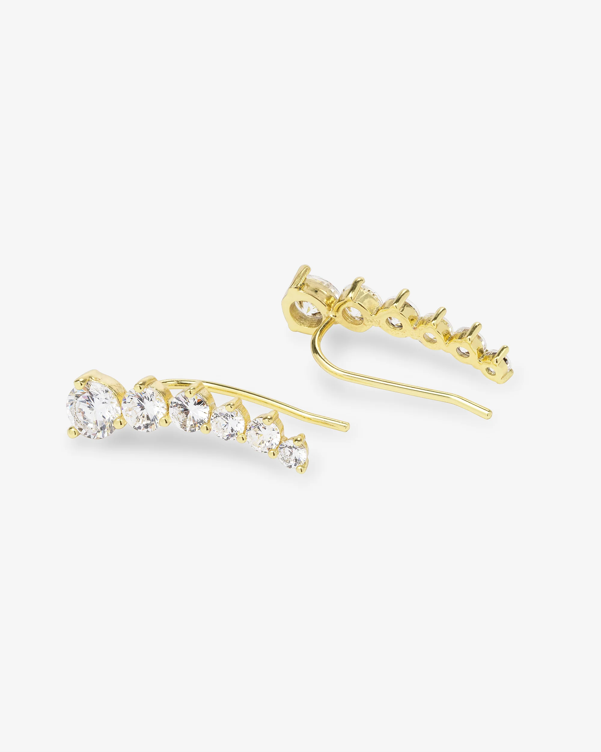 Not Your Basic Ear Crawler - Gold|White Diamondettes - Image 3