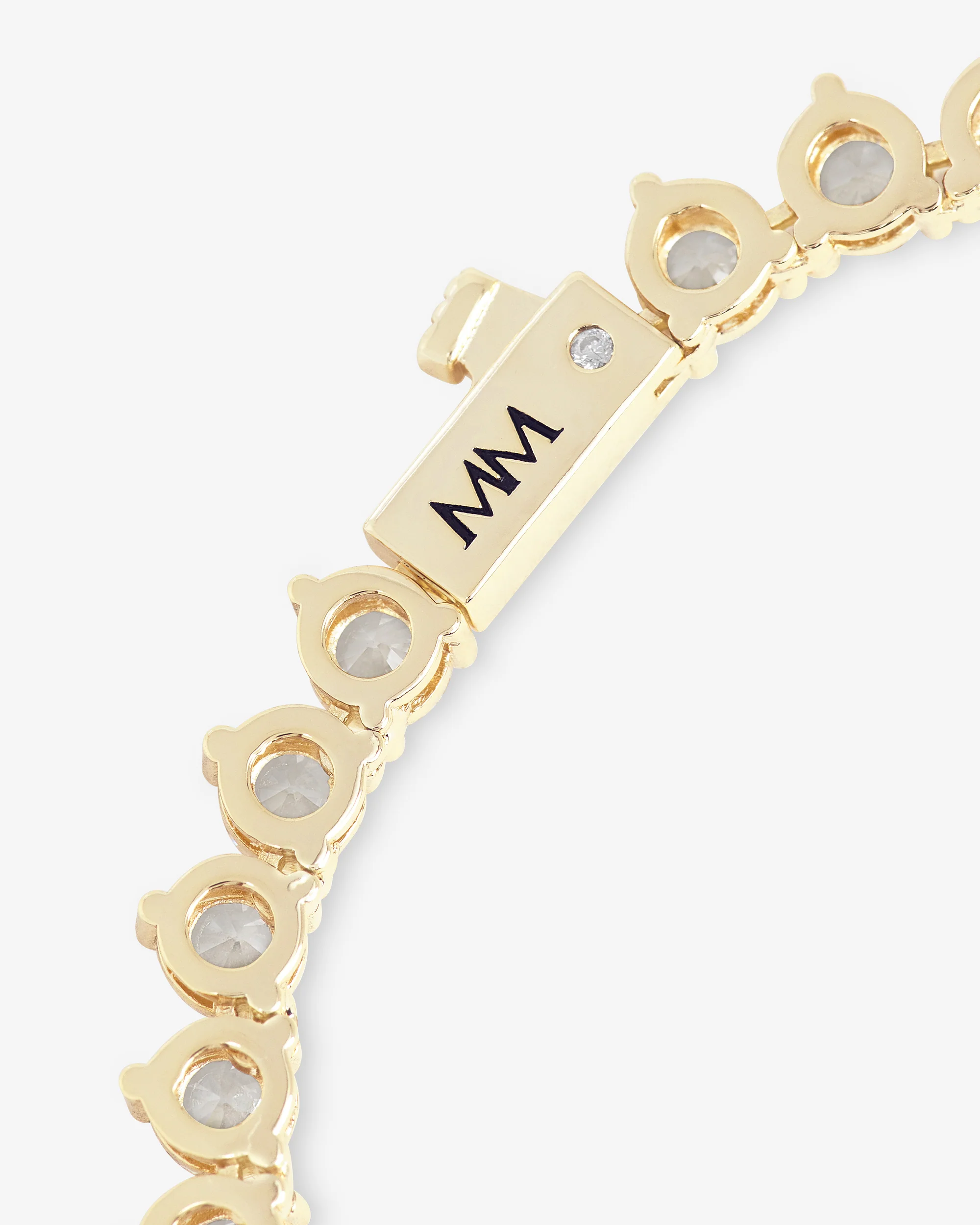Not Your Basic Tennis Bracelet 4mm - Gold|White Diamondettes - Image 3