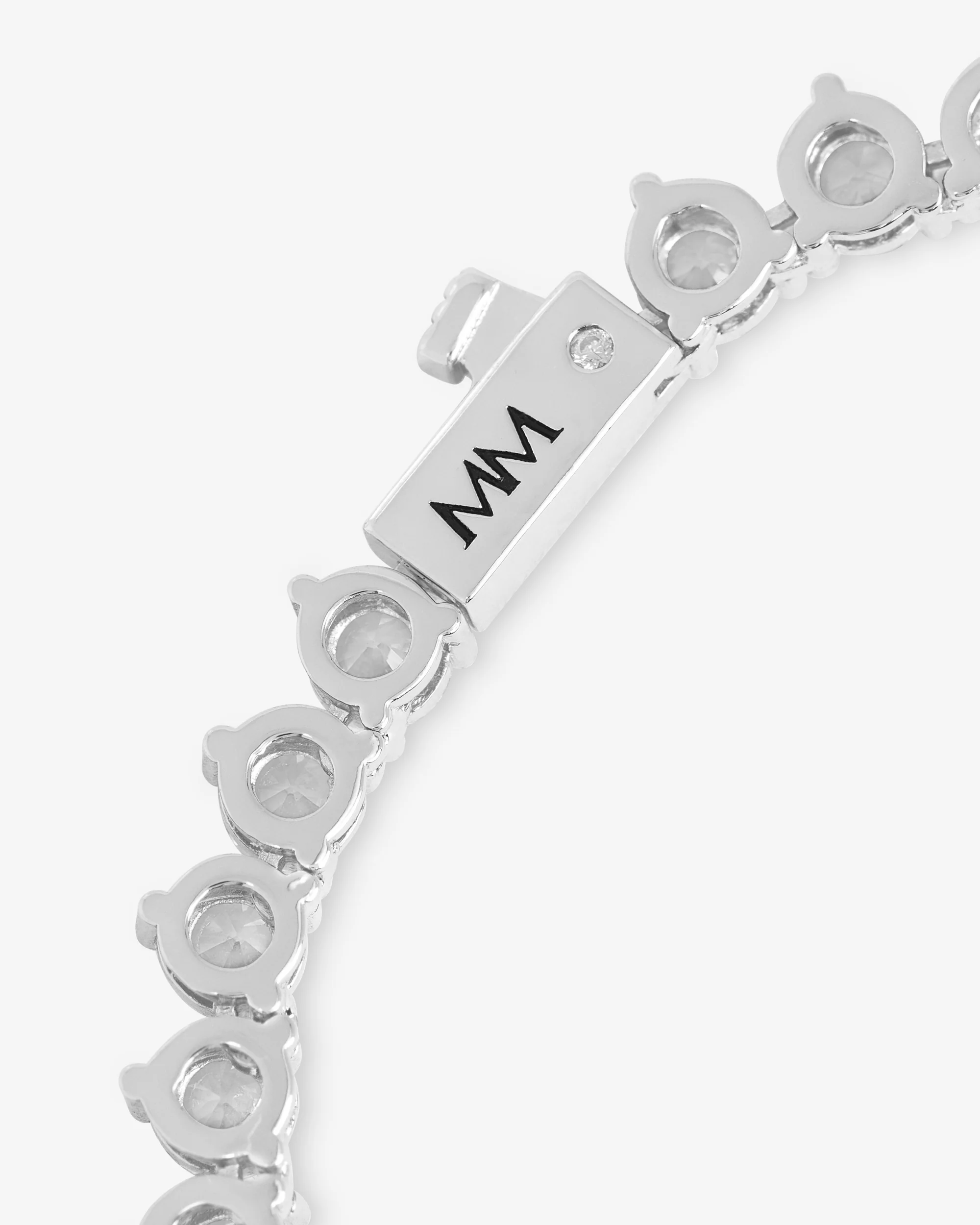 Not Your Basic Tennis Bracelet 4mm - Silver|White Diamondettes - Image 3
