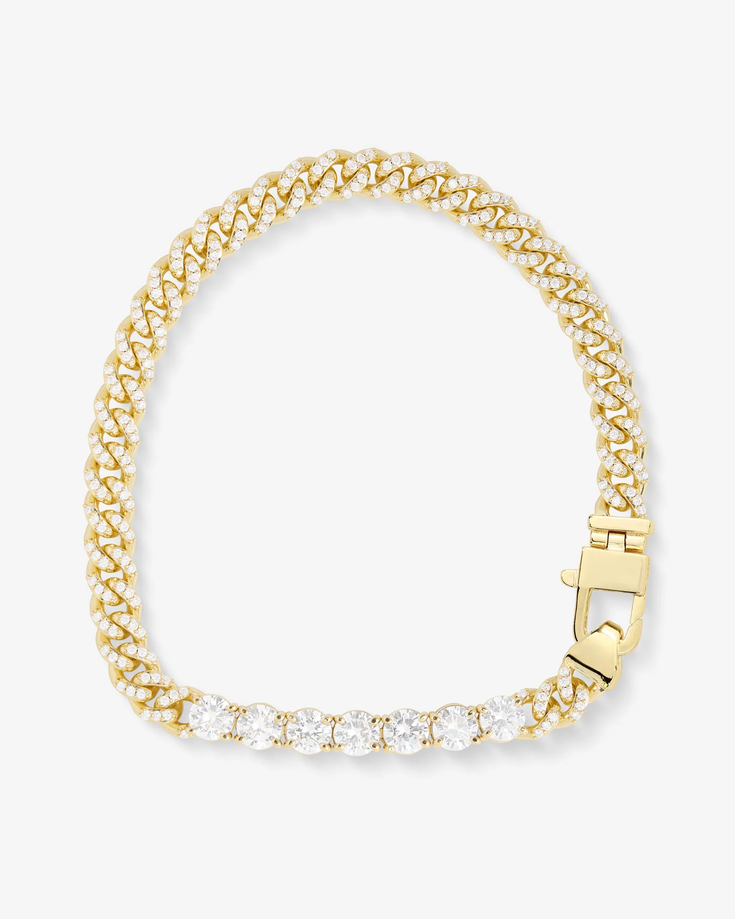 Pavé Julian Loves Diamonds Bracelet 6.8mm - Gold|White Diamondettes