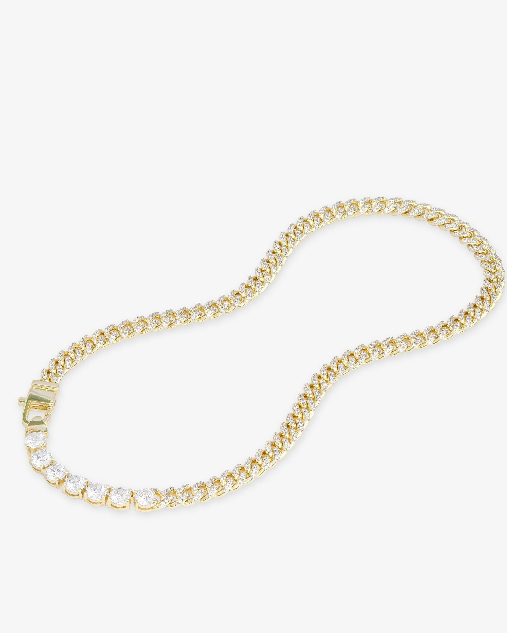 Pavé Julian Loves Diamonds Necklace 6.8mm - Gold|White Diamondettes - Image 5