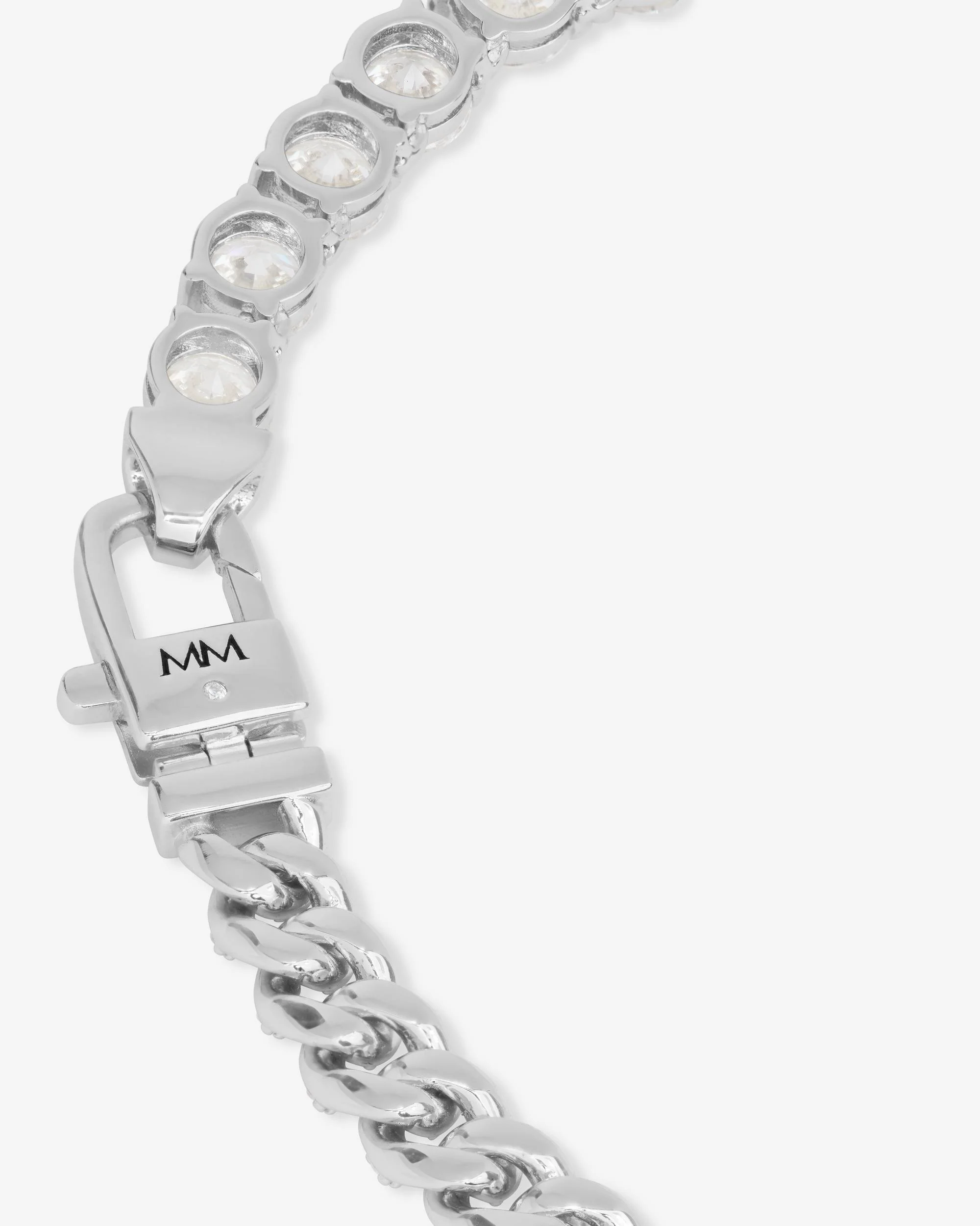 Pavé Julian Loves Diamonds Necklace 6.8mm - Silver|White Diamondettes - Image 9