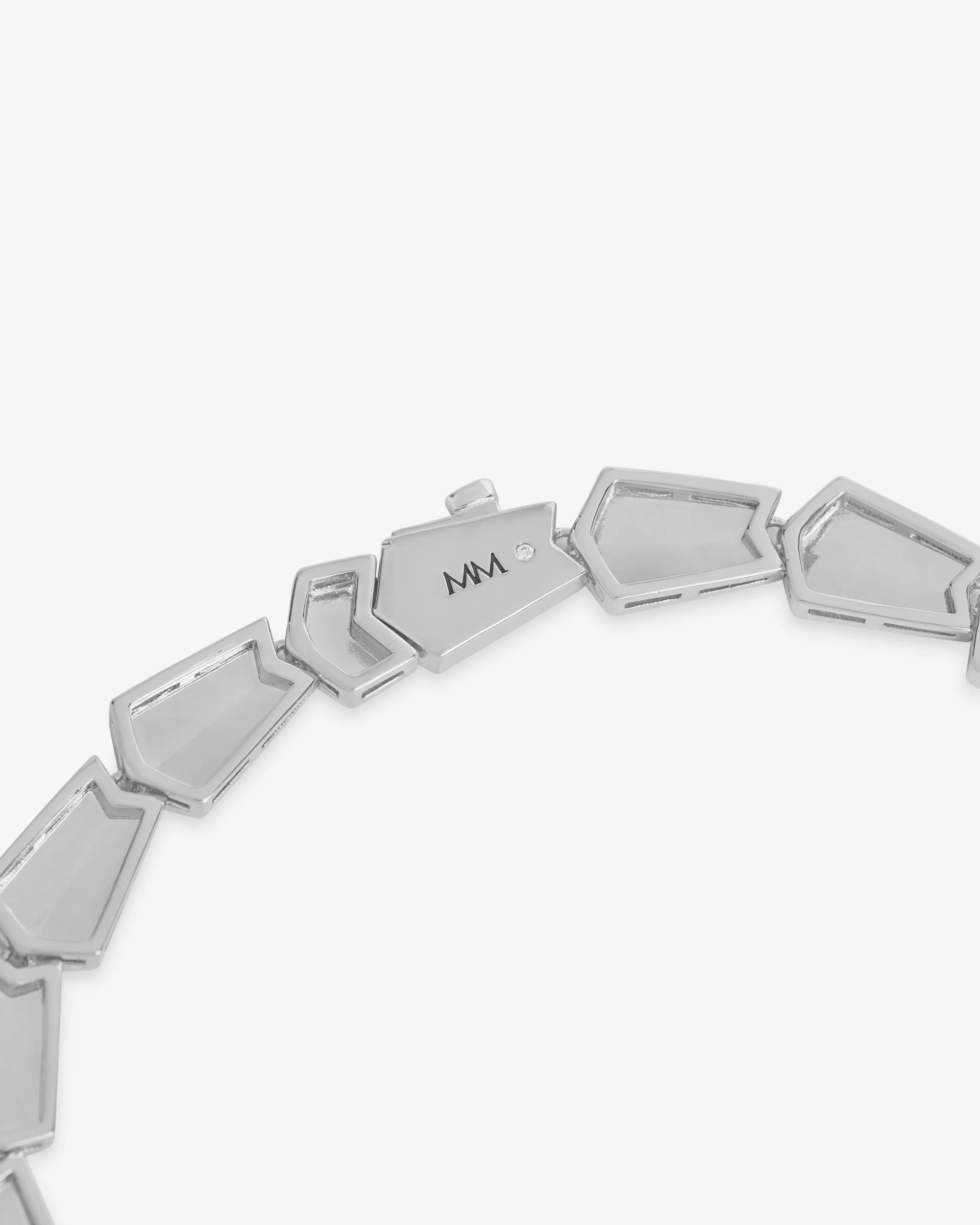 Pavé XL Serpent Lariat - Silver|White Diamondettes - Image 5