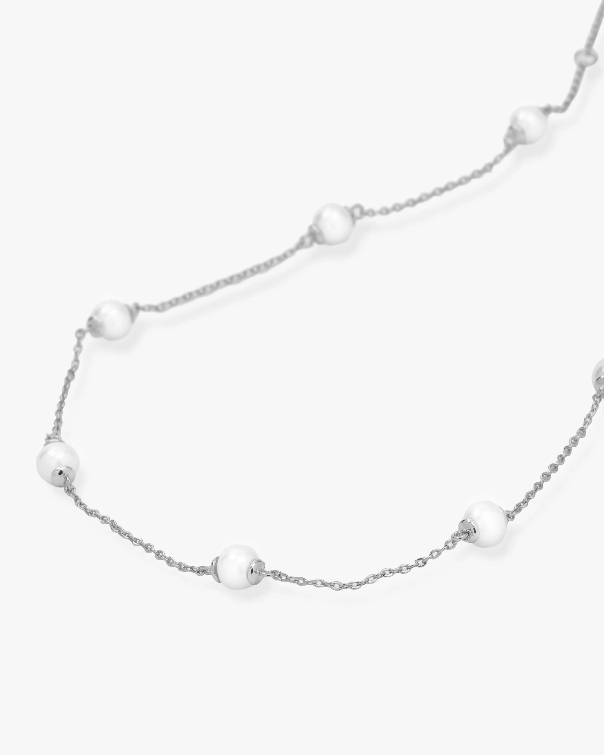 Perfect Pearl Infinity Necklace - Silver - Image 3