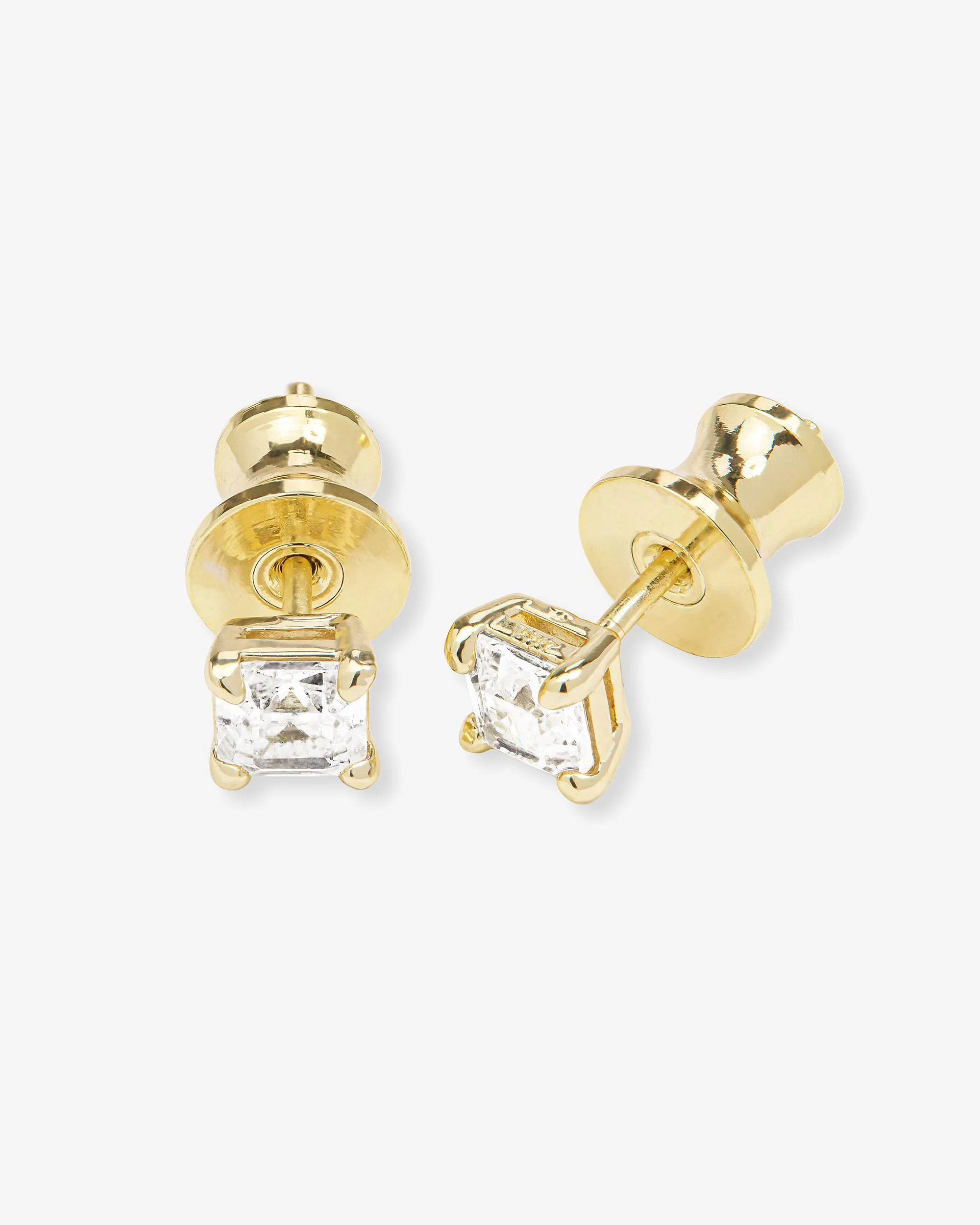 The Queen's 4mm Studs - Gold|White Diamondettes - Image 3