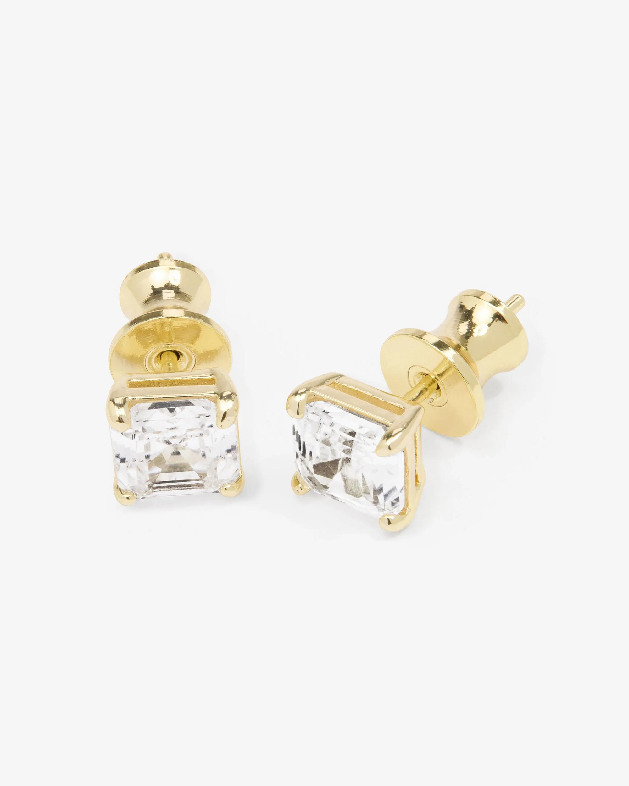 The Queen's 6mm Studs - Gold|White Diamondettes - Image 3