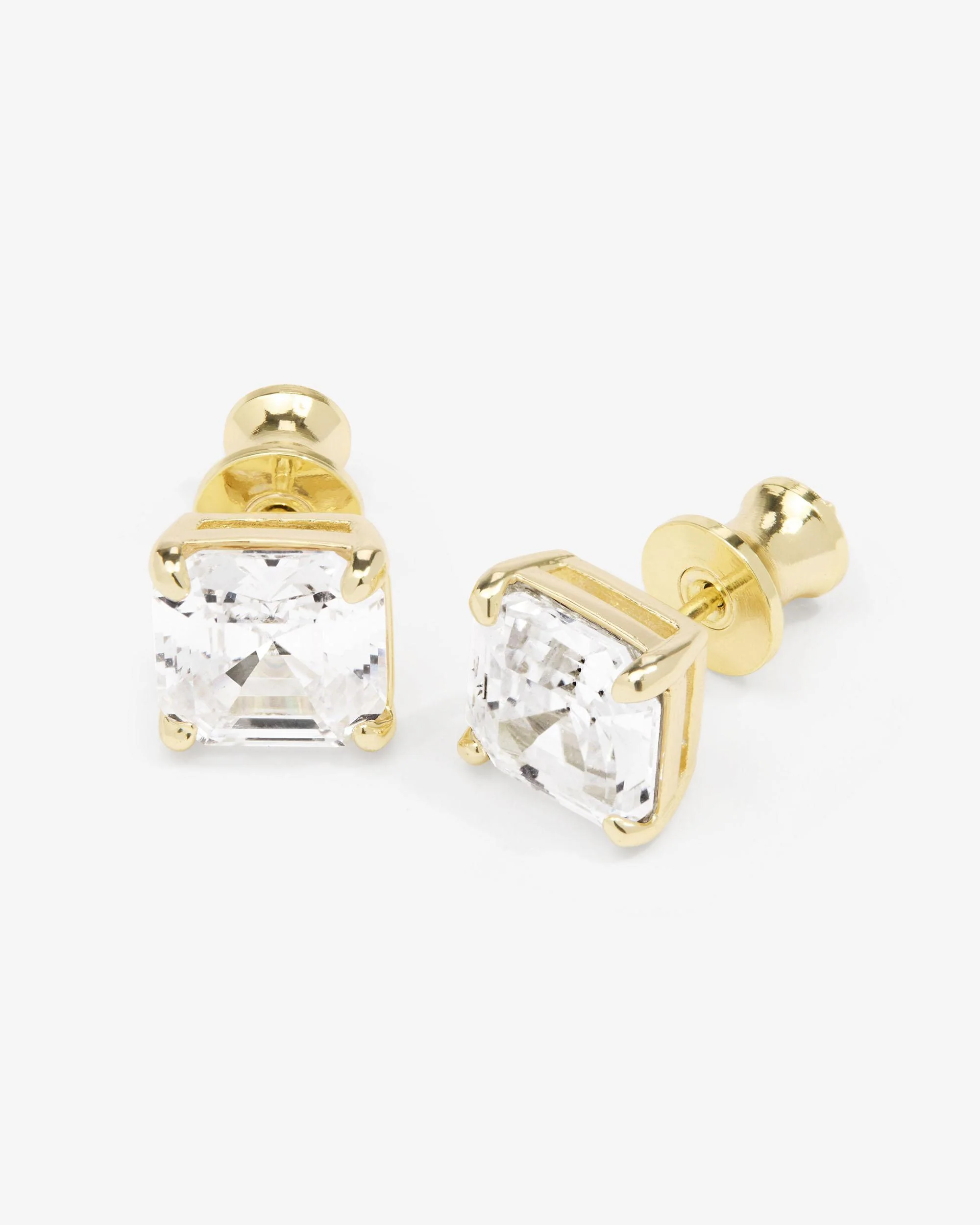 The Queen's 8mm Studs - Gold|White Diamondettes - Image 3