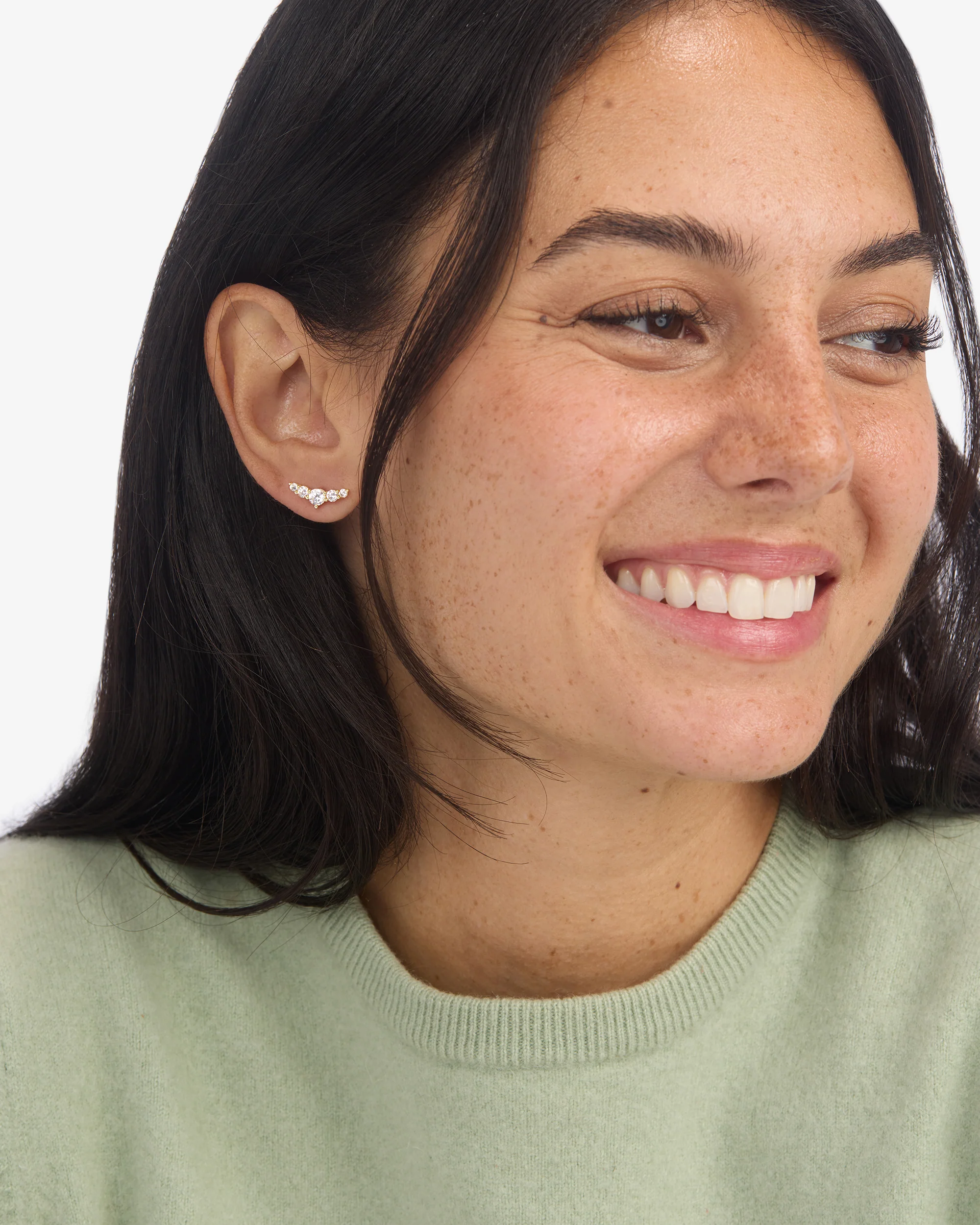 Radiant Studs - Gold|White Diamondettes - Image 4